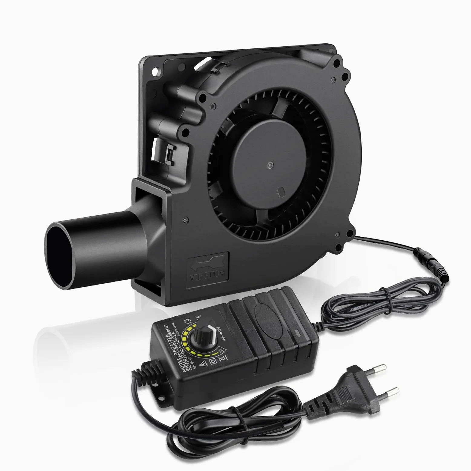 GDSTIME Ventilateur Radial 220V 120mm x 32mm à roulement à billes Réglable | Ventilateur de refroidissement Centrifuge Turbo 120mm Blower Fan Contrôleur de Vitesse