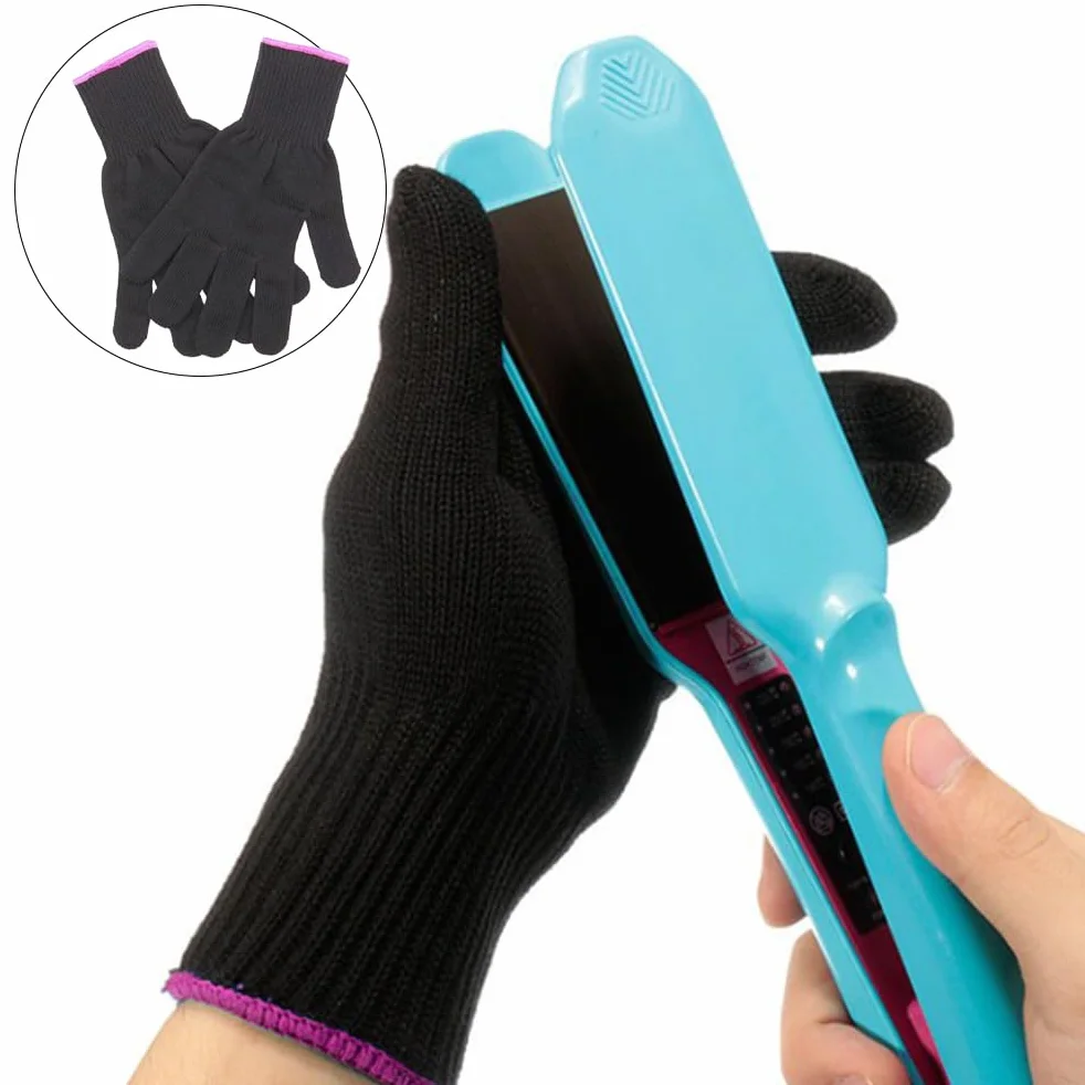 Gants professionnels résistants à la chaleur pour coiffure fers à friser lisser boucler