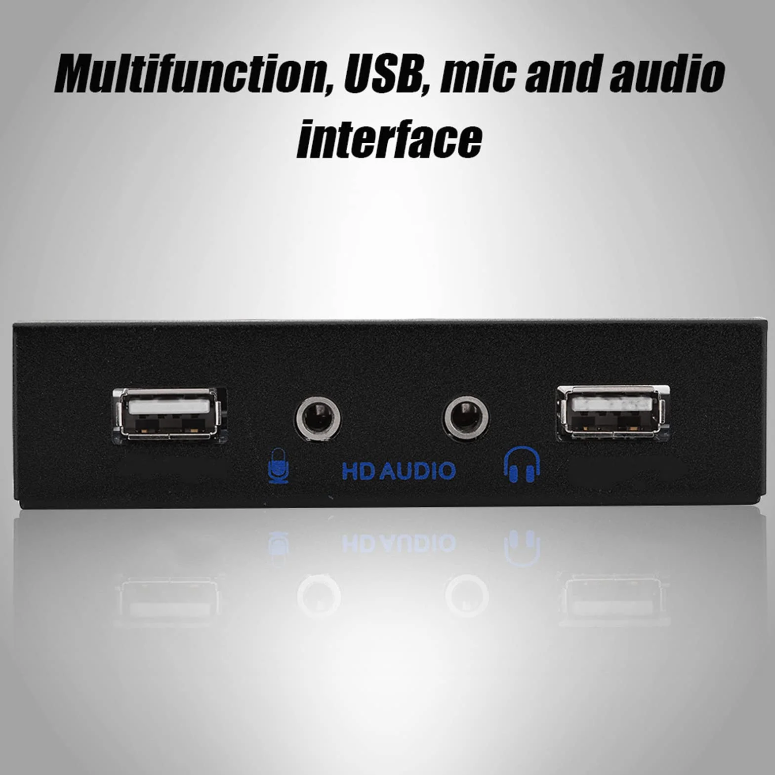 Panneau Avant PC 3.5 Lecteur de Carte Interne USB 2.0 HDAudio 15x11x3 cm Interface 9 Broches