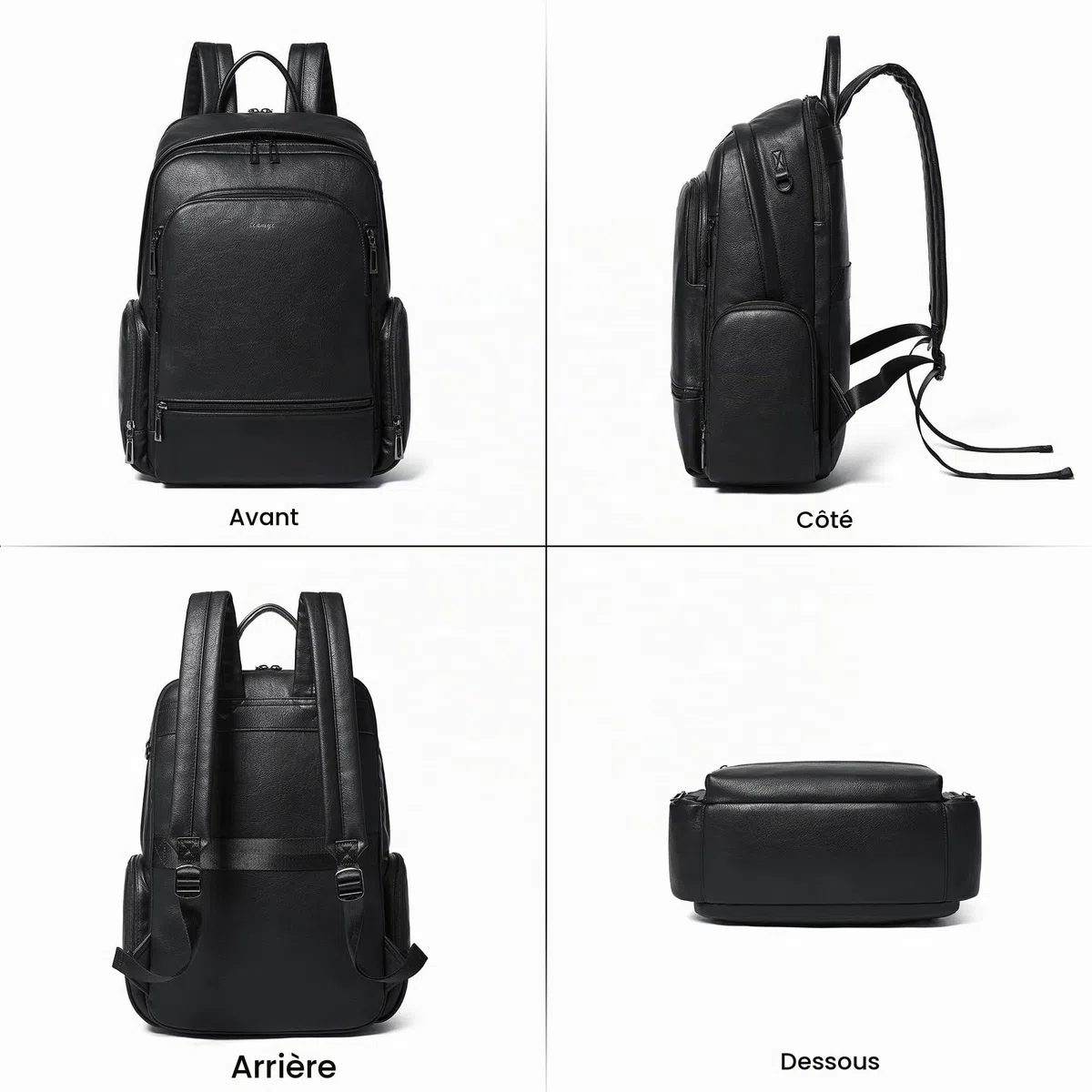 Sac à dos en cuir pour femme, sac à dos pour ordinateur portable de 15,6", sac à dos élégant, sac à dos pour le travail, les voyages, l'université