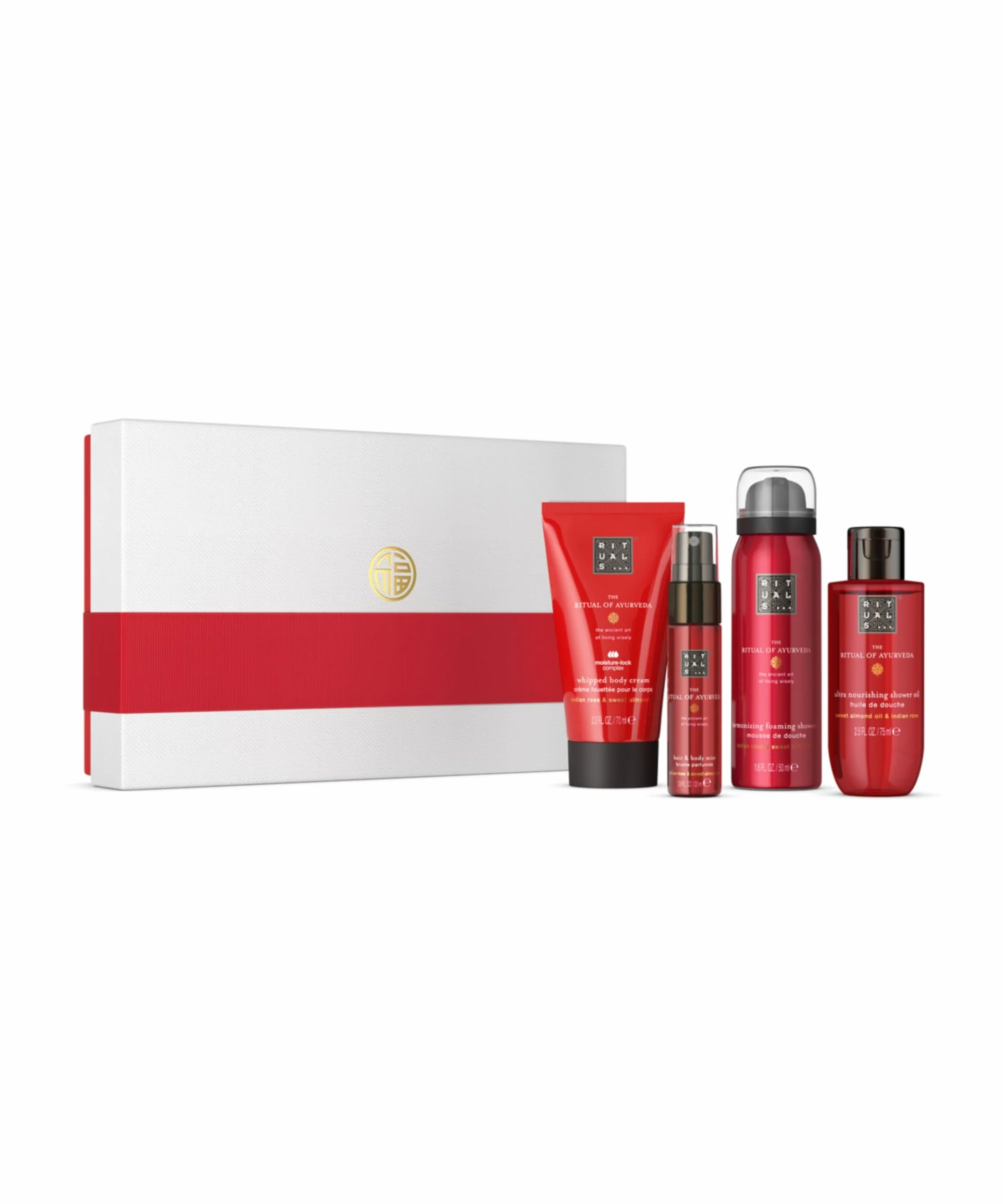 RITUALS Le Ritual of Ayurveda Coffret Cadeau Rose Indienne Huile d'amande Douce Parfum Équilibre