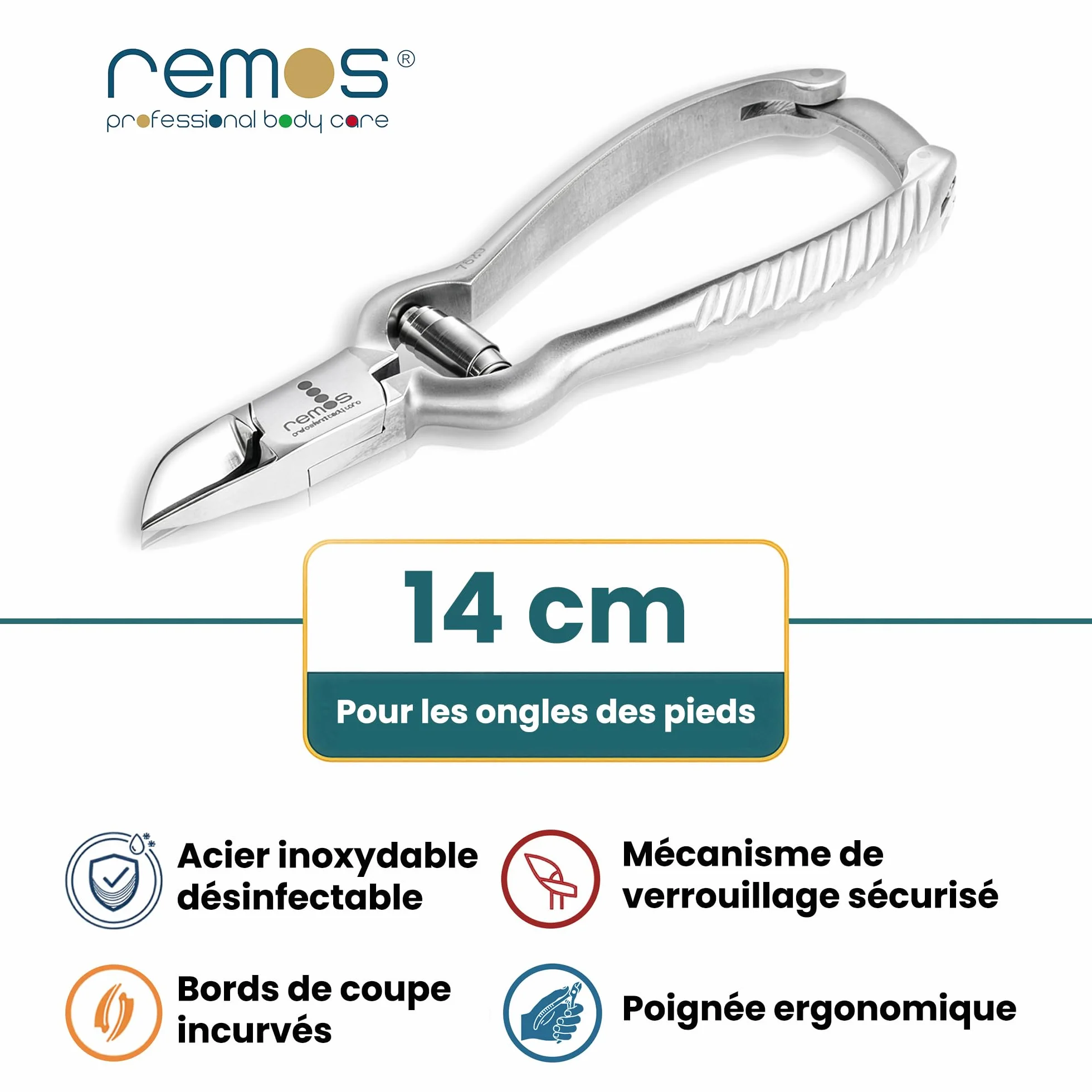 Pince à ongles acier inoxydable 14 cm pour ongles épais