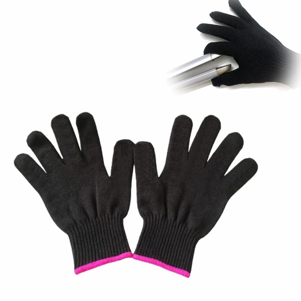 Gants professionnels résistants à la chaleur pour coiffure fers à friser lisser boucler