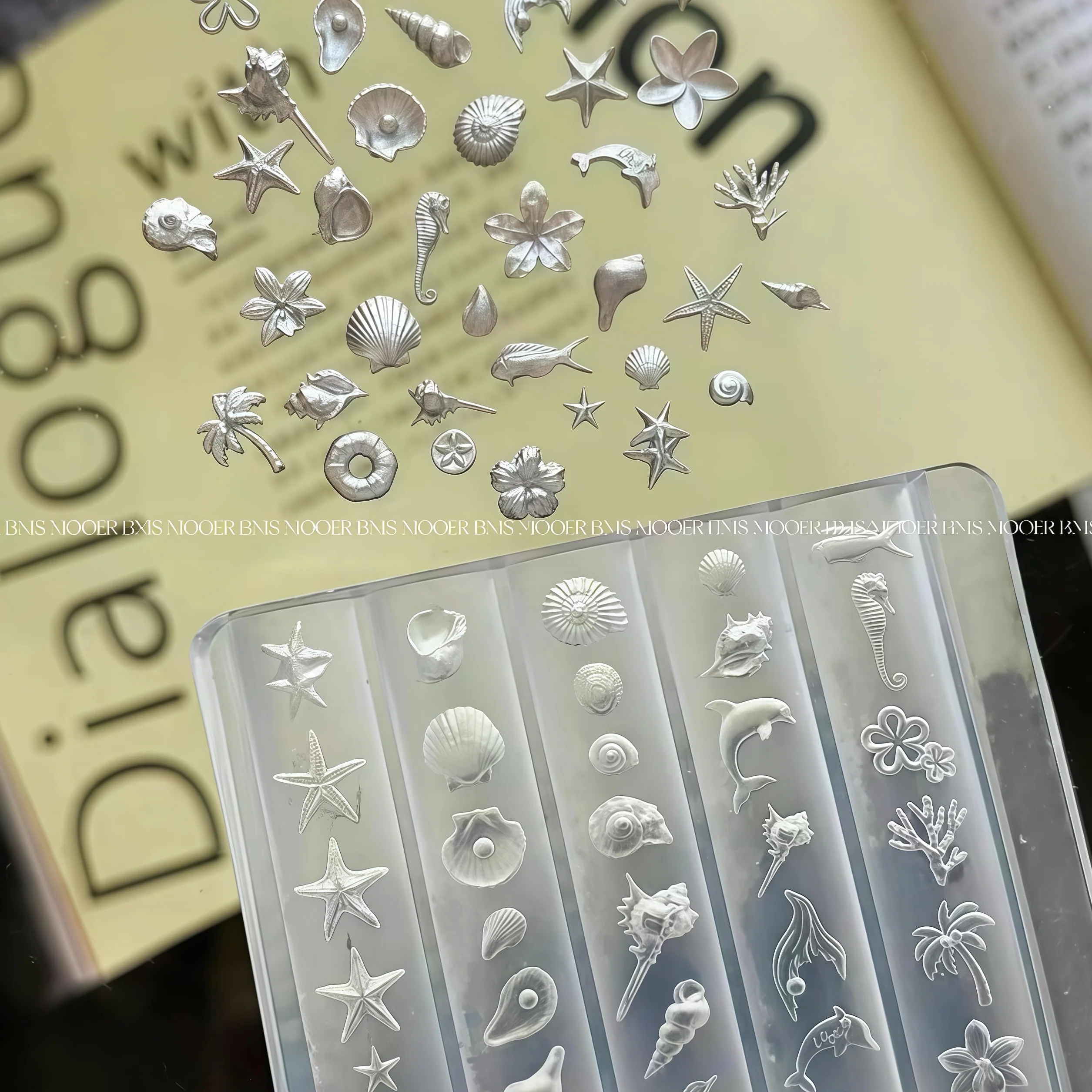 Moule en 3D Ongle Nail Art Résine DIY Accessoires Style Océanique