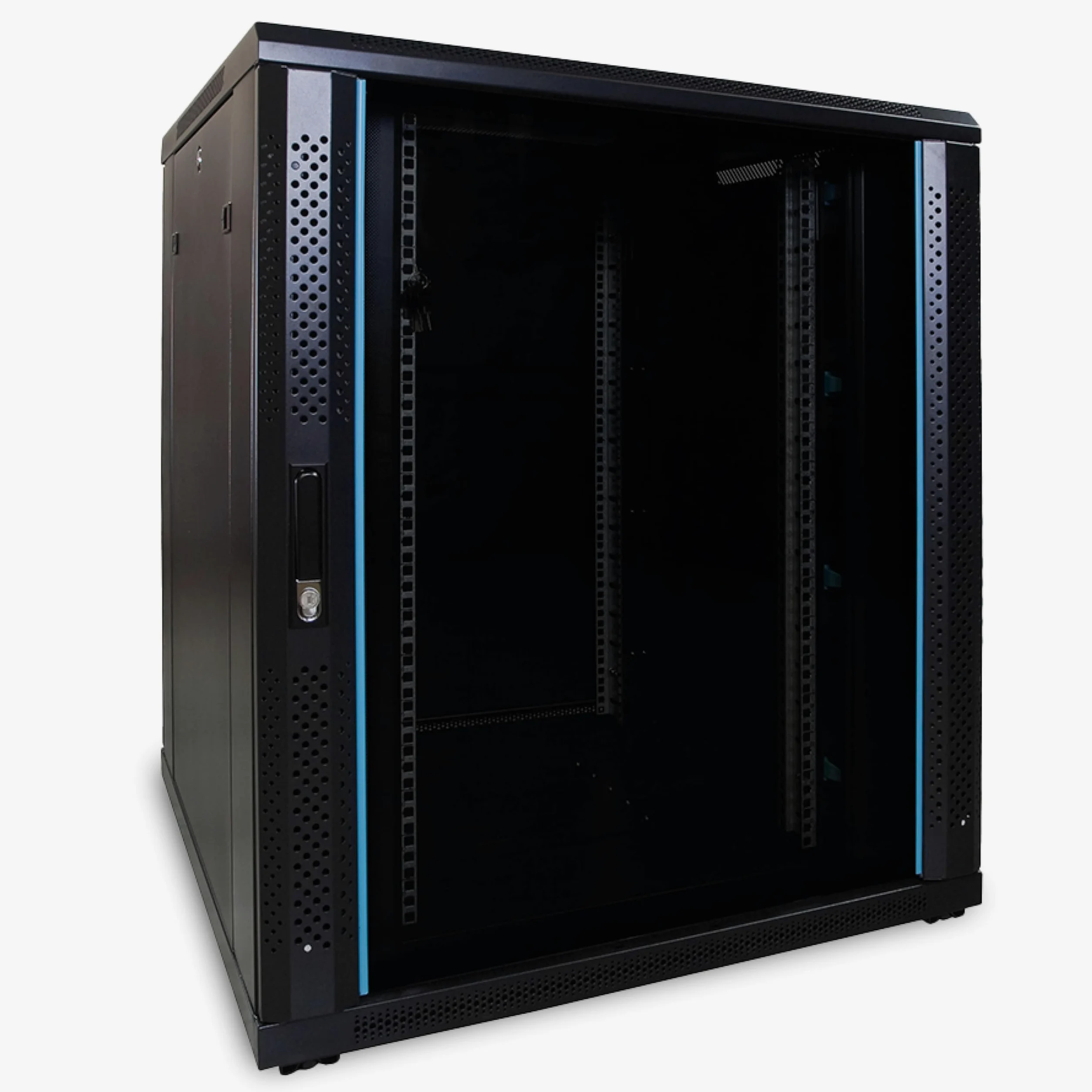 Baie de Serveur 18U avec Porte en Verre 800x800x1000mm (LXPXH) - Noir
