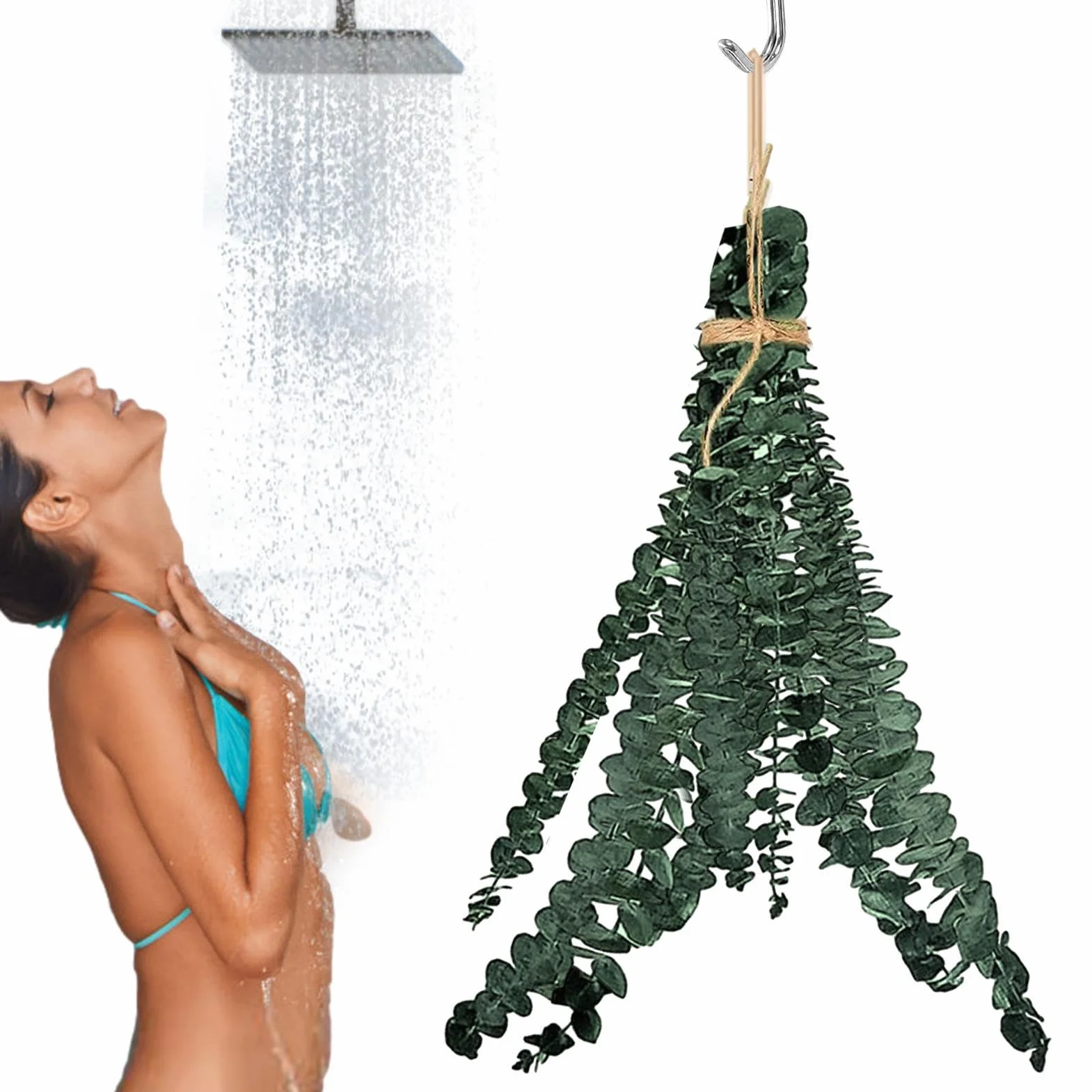 Eucalyptus sec 10 tiges pour salle de bain parfum rafraîchissant