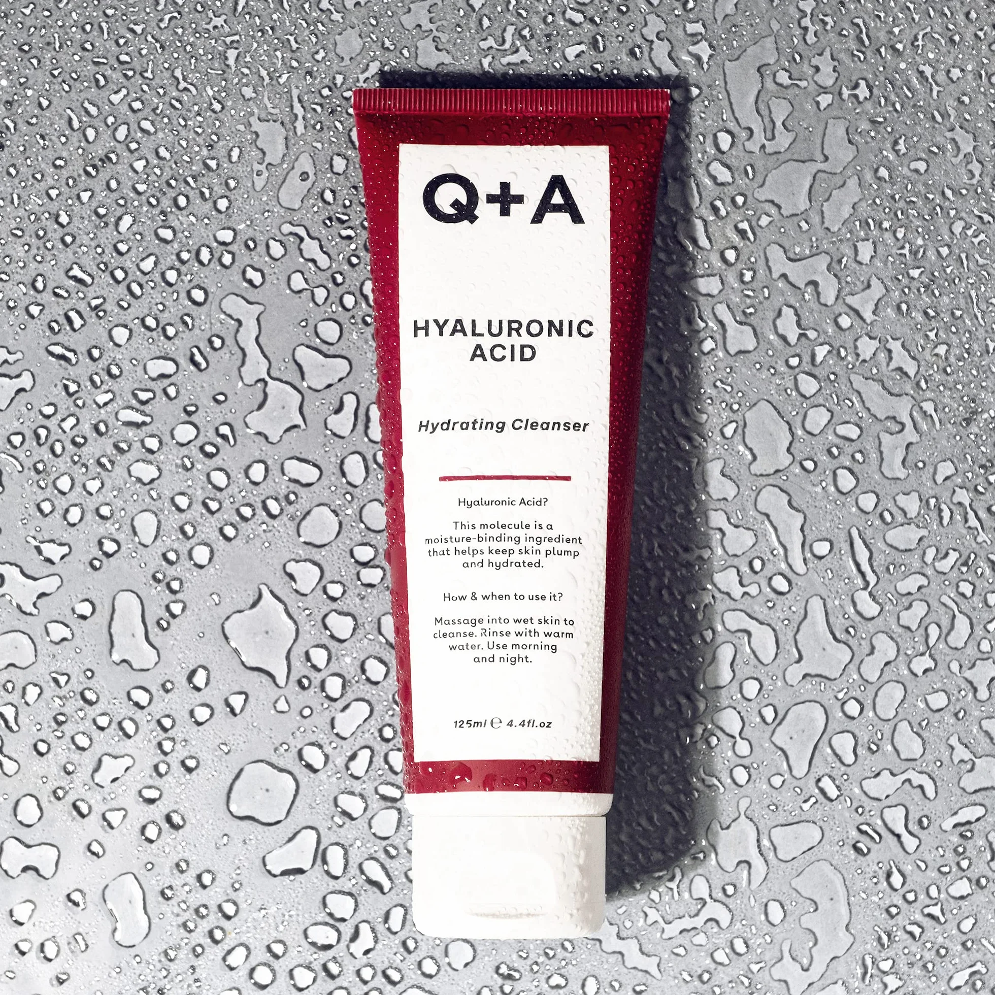 Q+A Gel Nettoyant Acide Hyaluronique Visage 125ml
