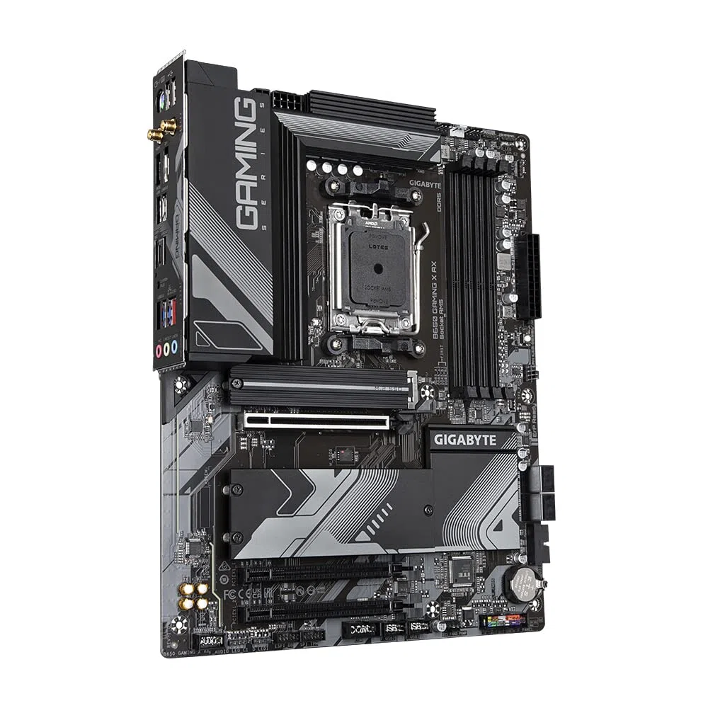 GIGABYTE B650 Gaming X AX Carte mère - Compatible avec Les processeurs AMD Série 9000, VRM numérique 8+2+2 Phases, jusqu'à 8000 MHz DDR5 (OC), 1xPCIe 5.0 + 2xPCIe 4.0 x4 M.2, Wi-FI 6E, LAN 2.5GbE