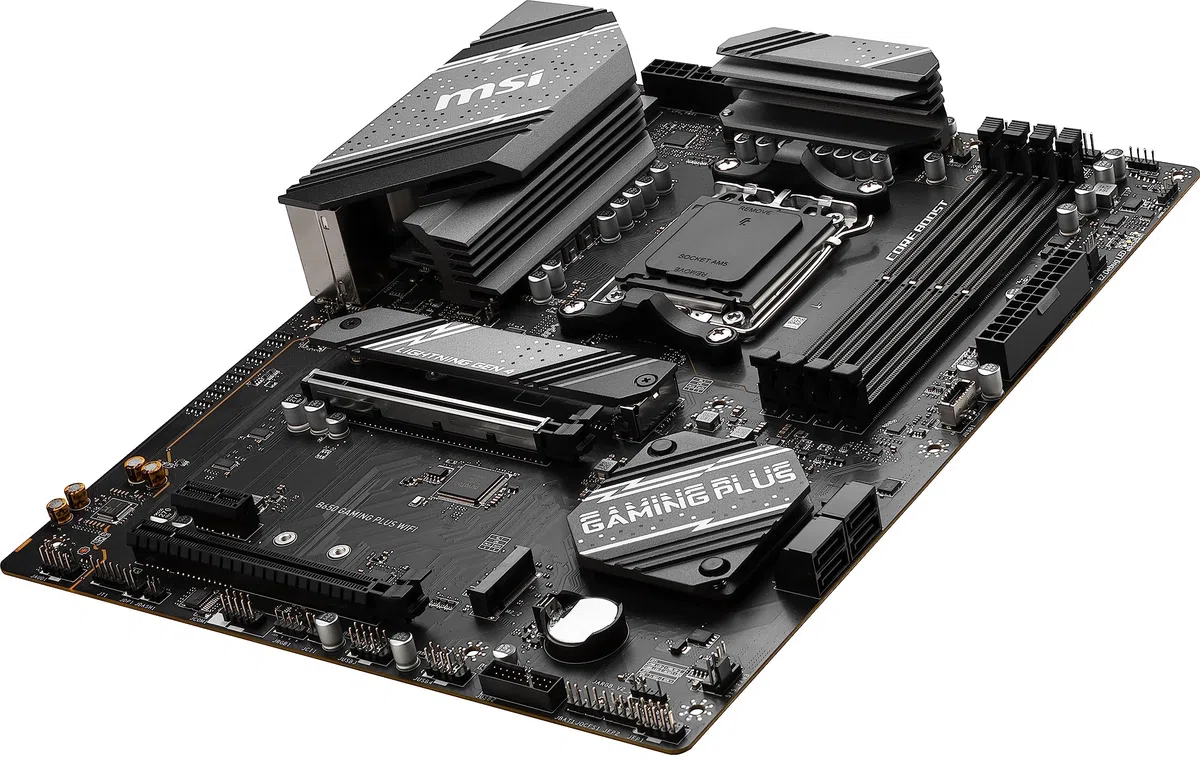 MSI B650 Gaming Plus Carte mère de Jeu WiFi AMD AM5, ATX, DDR5, PCIe 4.0, M.2, SATA 6 Go/s, USB 3.2 Gen 2, HDMI/DP, Wi-FI 6E, Bluetooth 5.3, AMD Ryzen 7000 Series Processeurs de Bureau