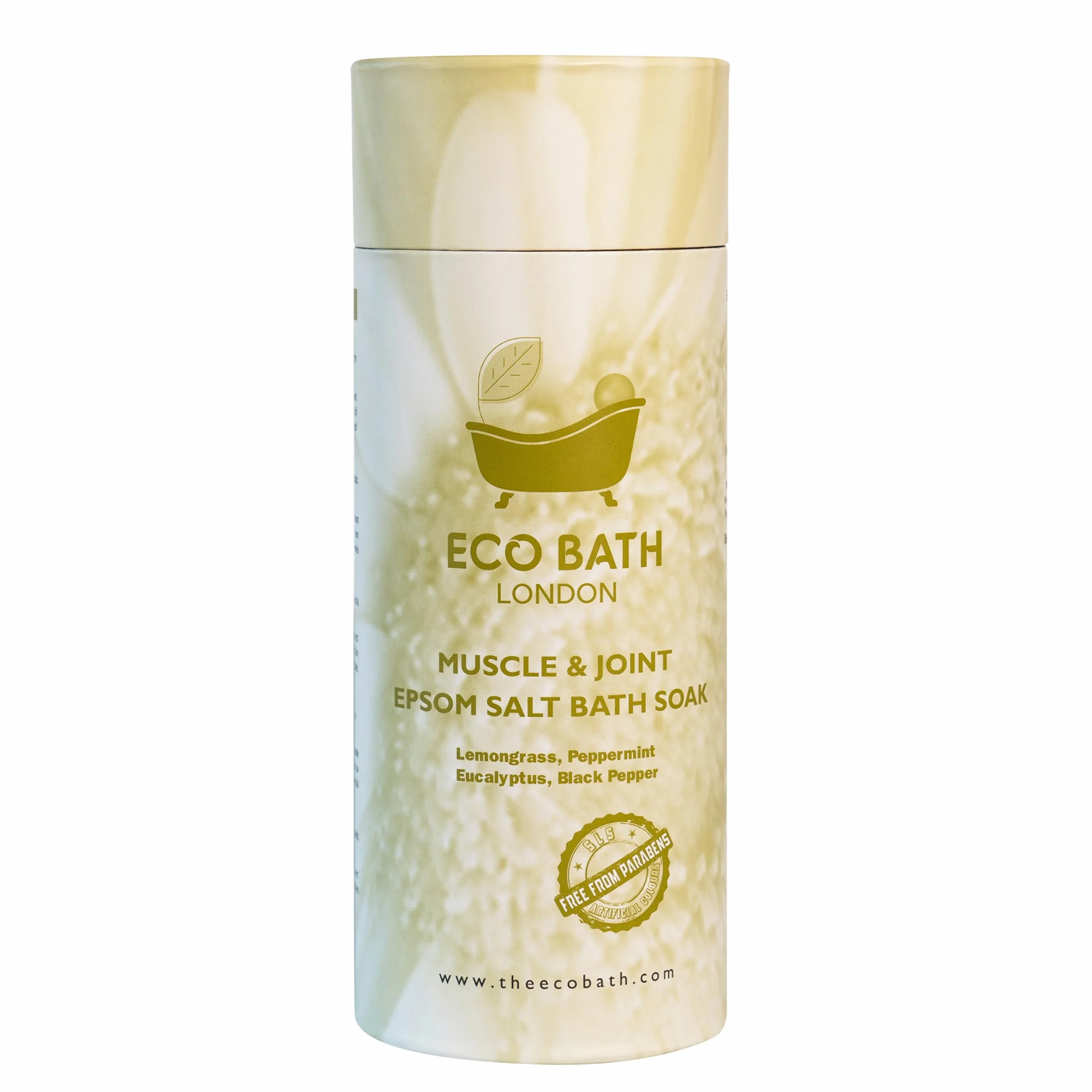 Eco Bath London Sel d'Epsom pour muscles et articulations 1 kg - Sel de bain musculaire aux huiles essentielles de néroli, géranium et camomille