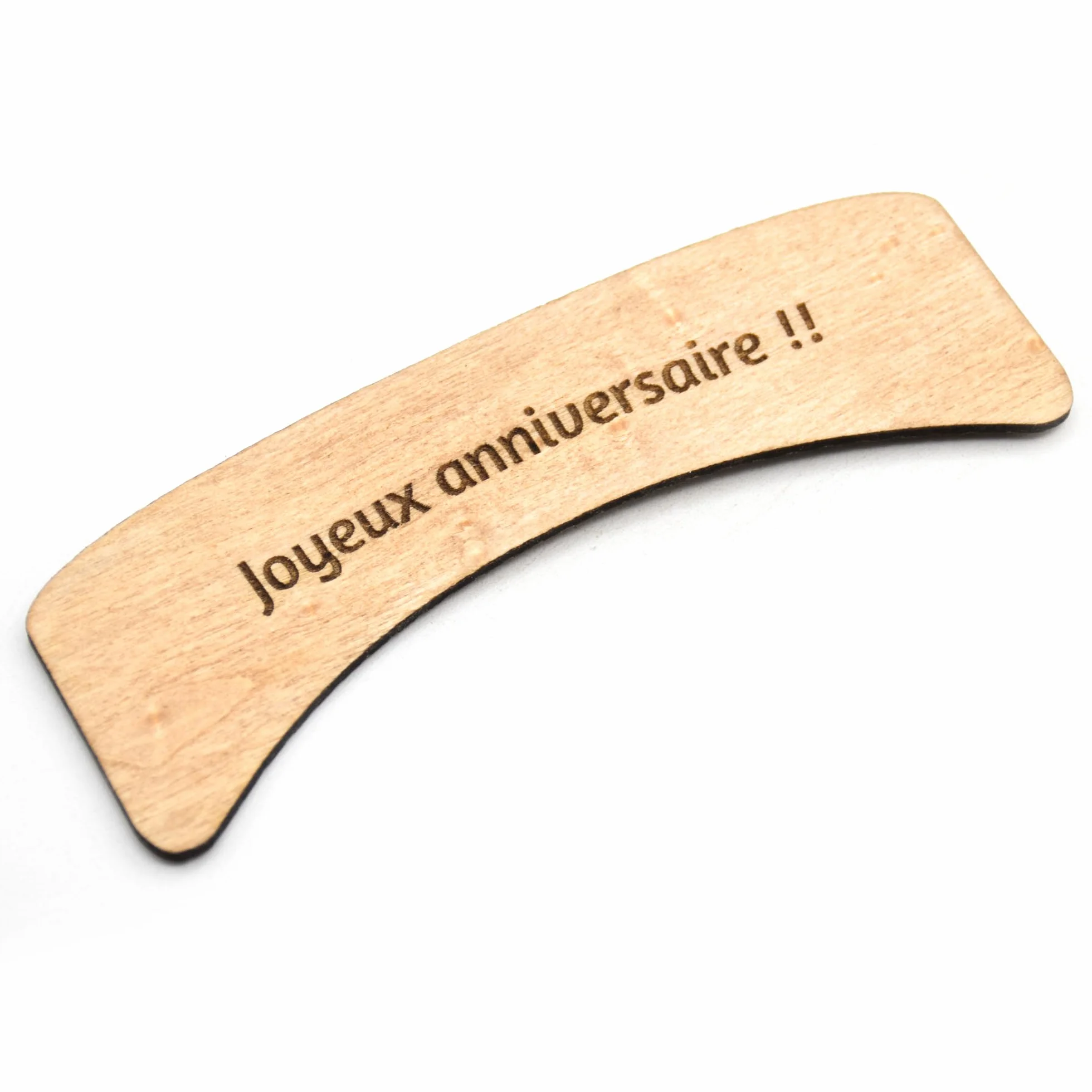 Peigne personnalisé en bois pour chauve, prénom et phrase personnalisables, idée cadeau anniversaire