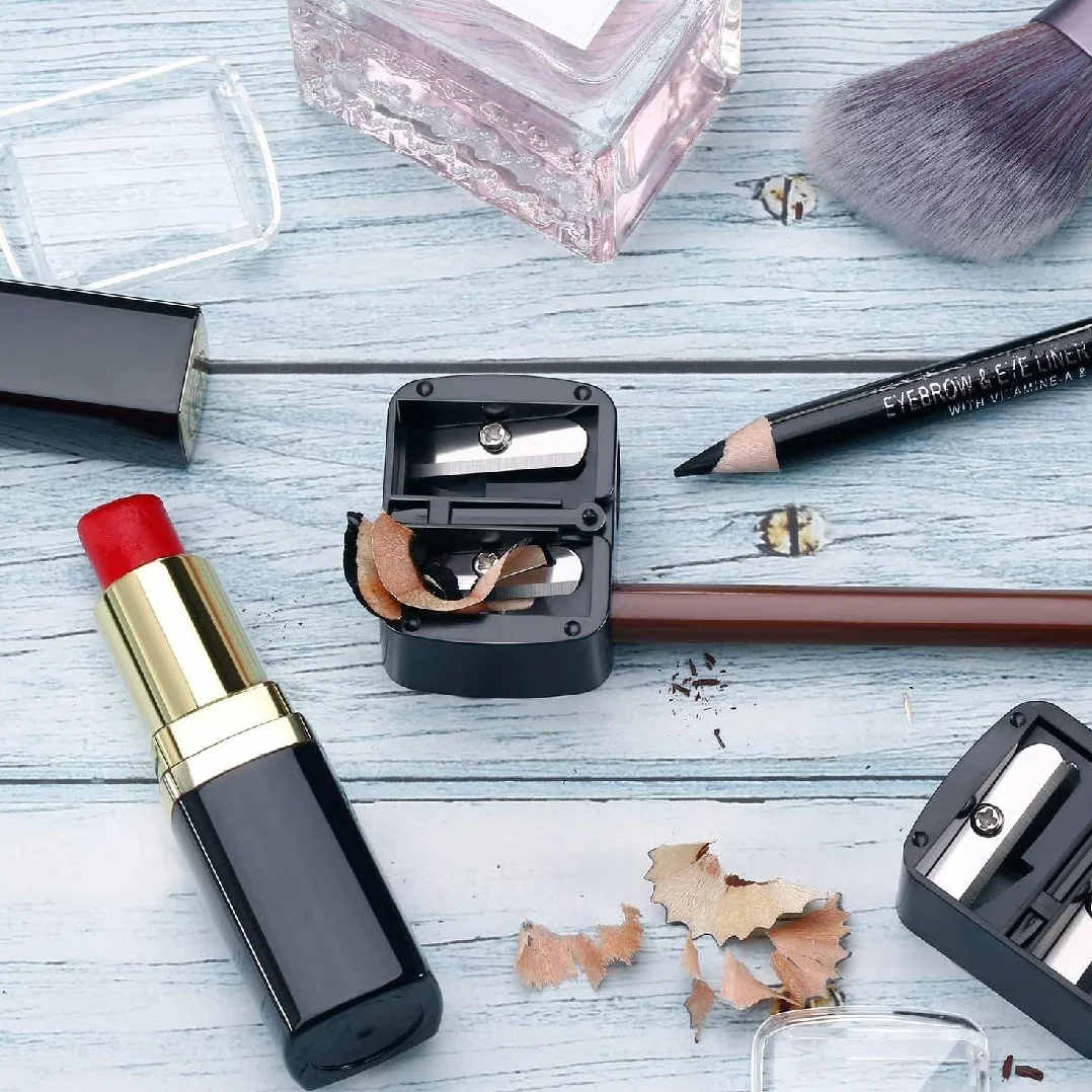 Taille Crayon Maquillage Double Eye-liner Crayon à Lèvres Sourcils 2 PCS