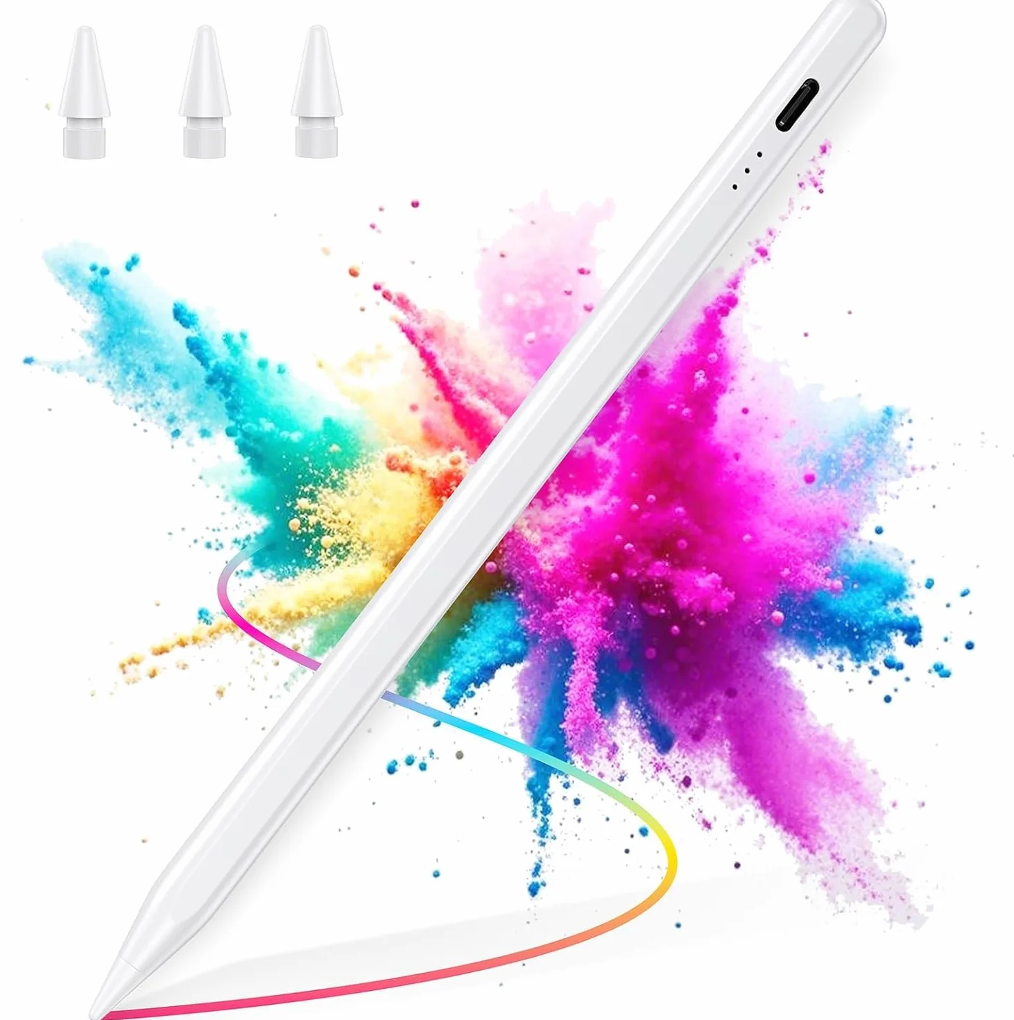 Stylet pour iPad 2018-2026 Recharge Rapide 15 Min Rejet de Paume Sensibilité à l'Inclinaison Compatible iPad Pro M4 M5 Air M2 M3 Mini
