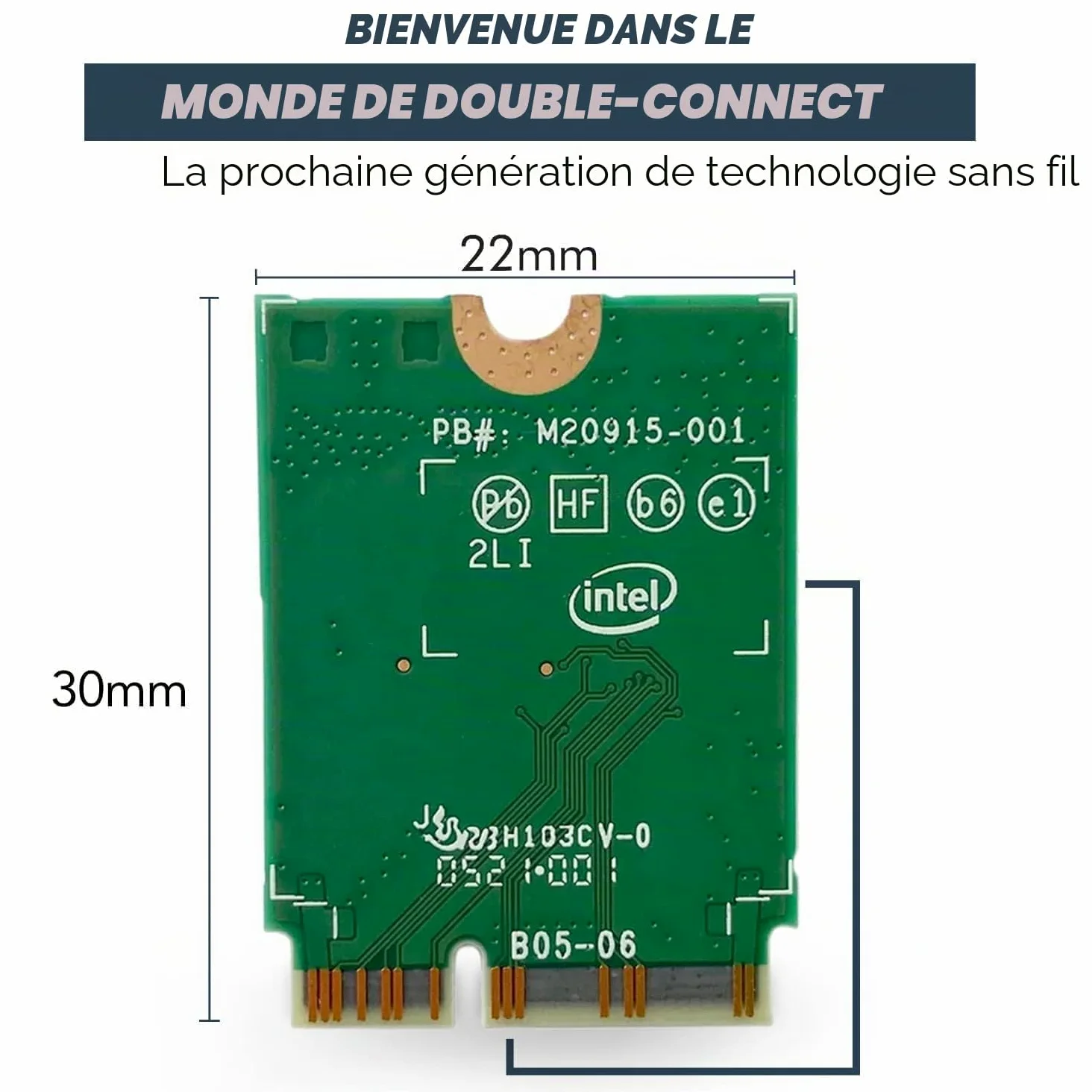 AX411 WiFi 6E Card | Tri-Band Wi-FI | Up to 3.0 Gbps | CNVio2 M.2 WiFi Card for PC | Supports Bluetooth 5.3 | Requires Intel 12th+ Gen CPU Windows 10/11, Linux | AX411NGW (AX411)