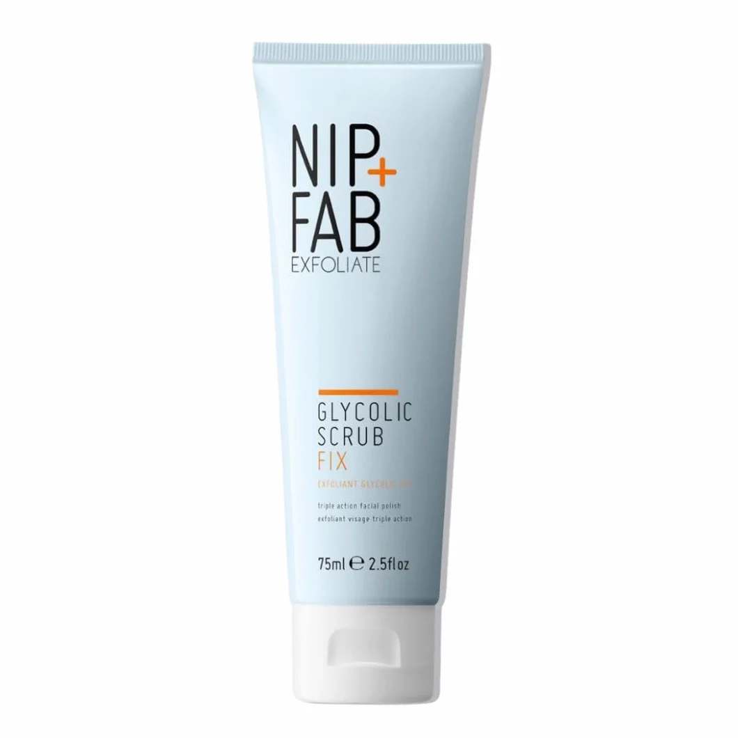 Nip+Fab Glycolic Fix Scrub Peeling Acide Glycolique Acide Salicylique Aha/Bha Nettoyant Exfoliant Visage 75 ml