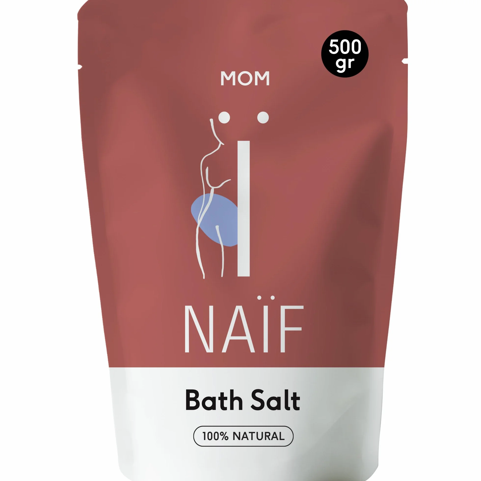 Naïf Sel de bain au magnésium 500 g - Soulage douleurs et crampes