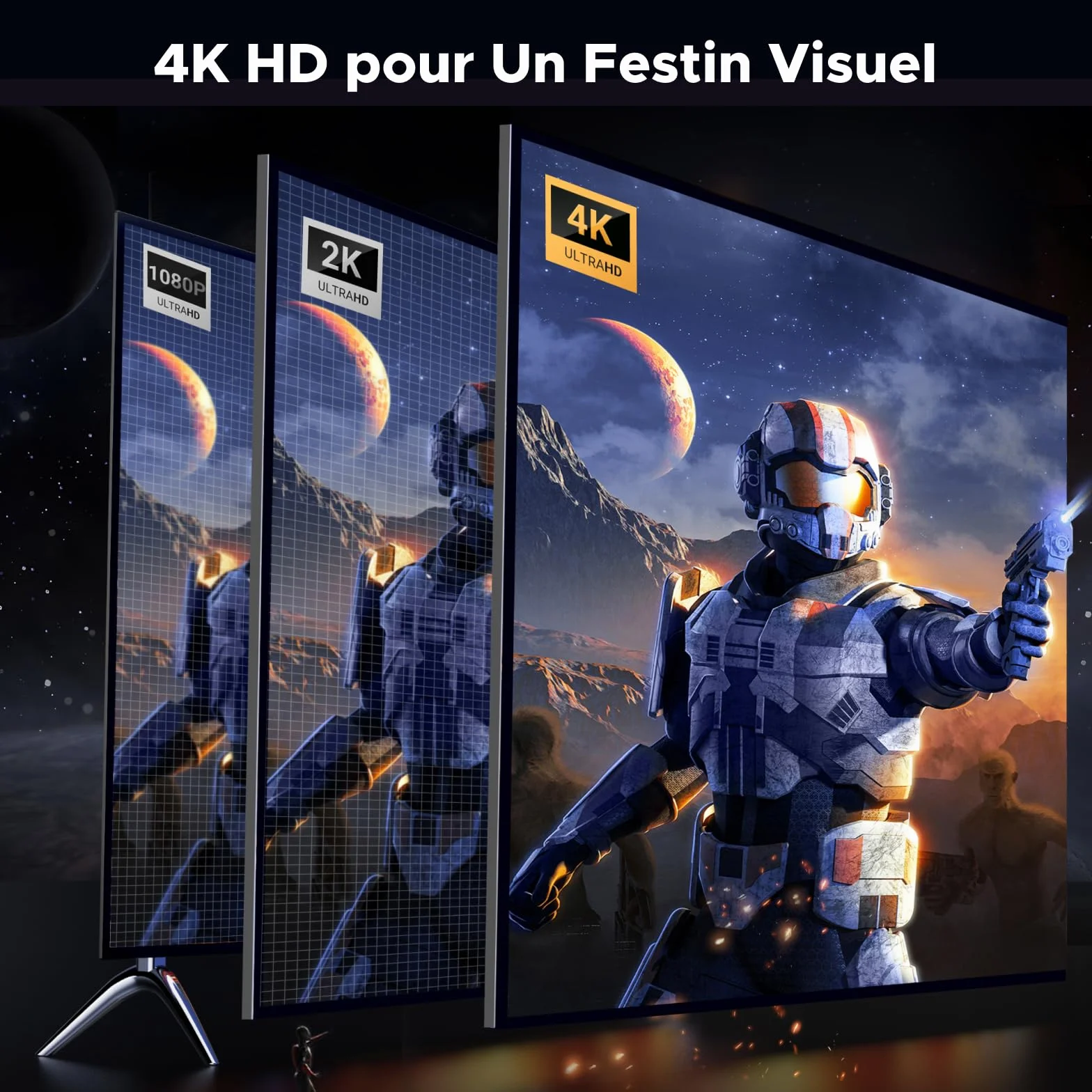 UGREEN Adaptateur DisplayPort vers HDMI 4K 30Hz 2K 60Hz Convertisseur DP Mâle vers HDMI Femelle Nylon Tressé