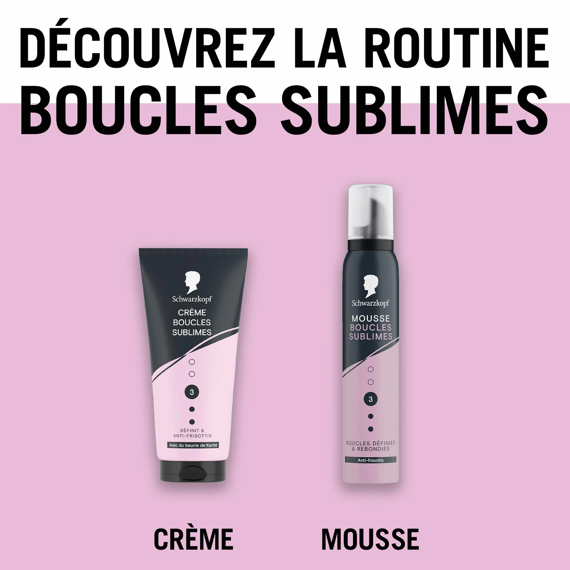Schwarzkopf Mousse Boucles Sublimes 200ml Anti Frisottis Fixation Normale Tenue Longue Durée
