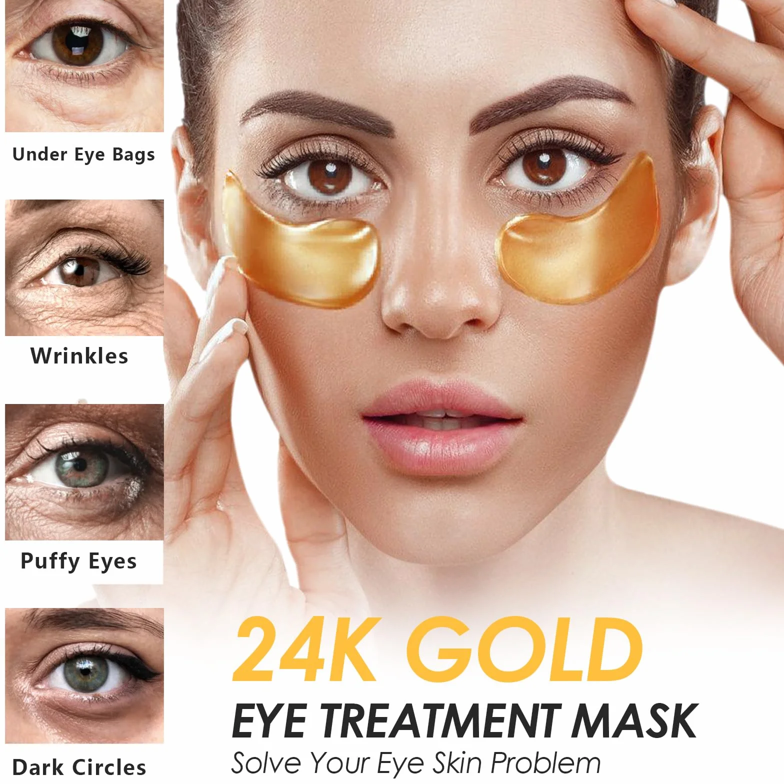 Patch Anti Cernes Yeux 60 Patch Gold Masque Contour des Yeux Hydratant