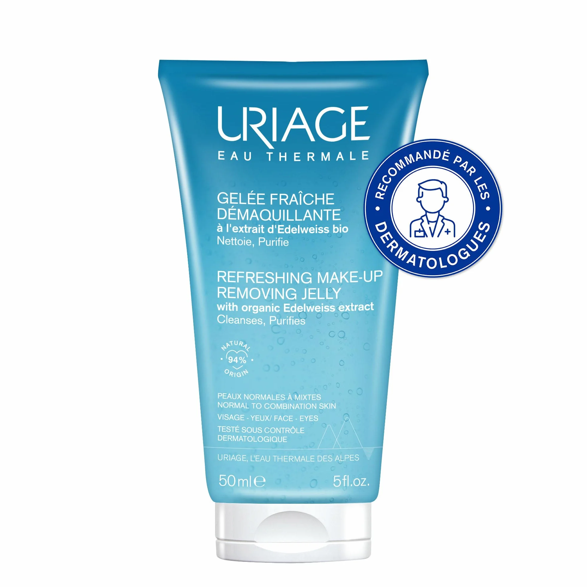 Uriage Gelée Démaquillante Rafraîchissante 150ml - Nettoie, Hydrate, Apaise