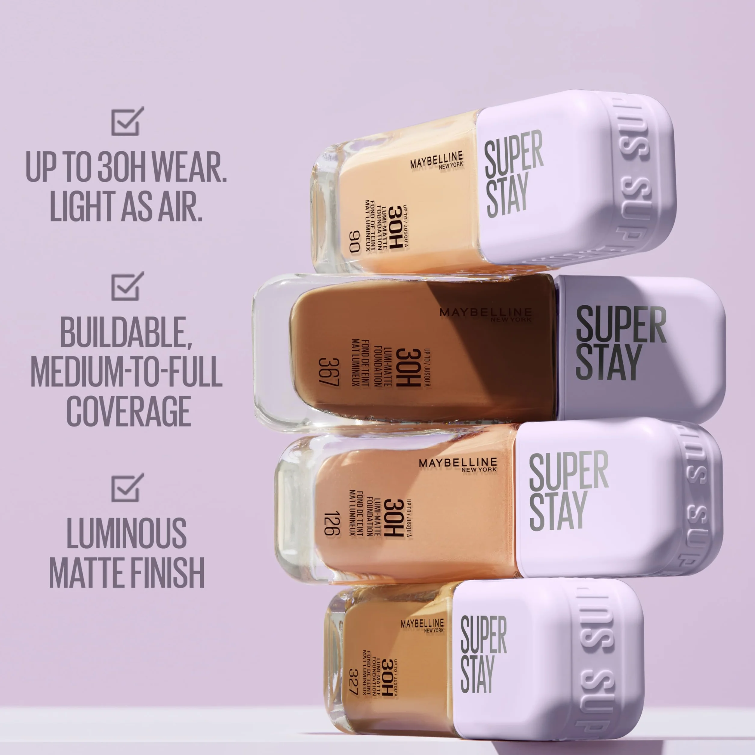 Maybelline New York Superstay 30H Lumi-Matte Fond de Teint Liquide Longue Tenue Teinte 119 35ml