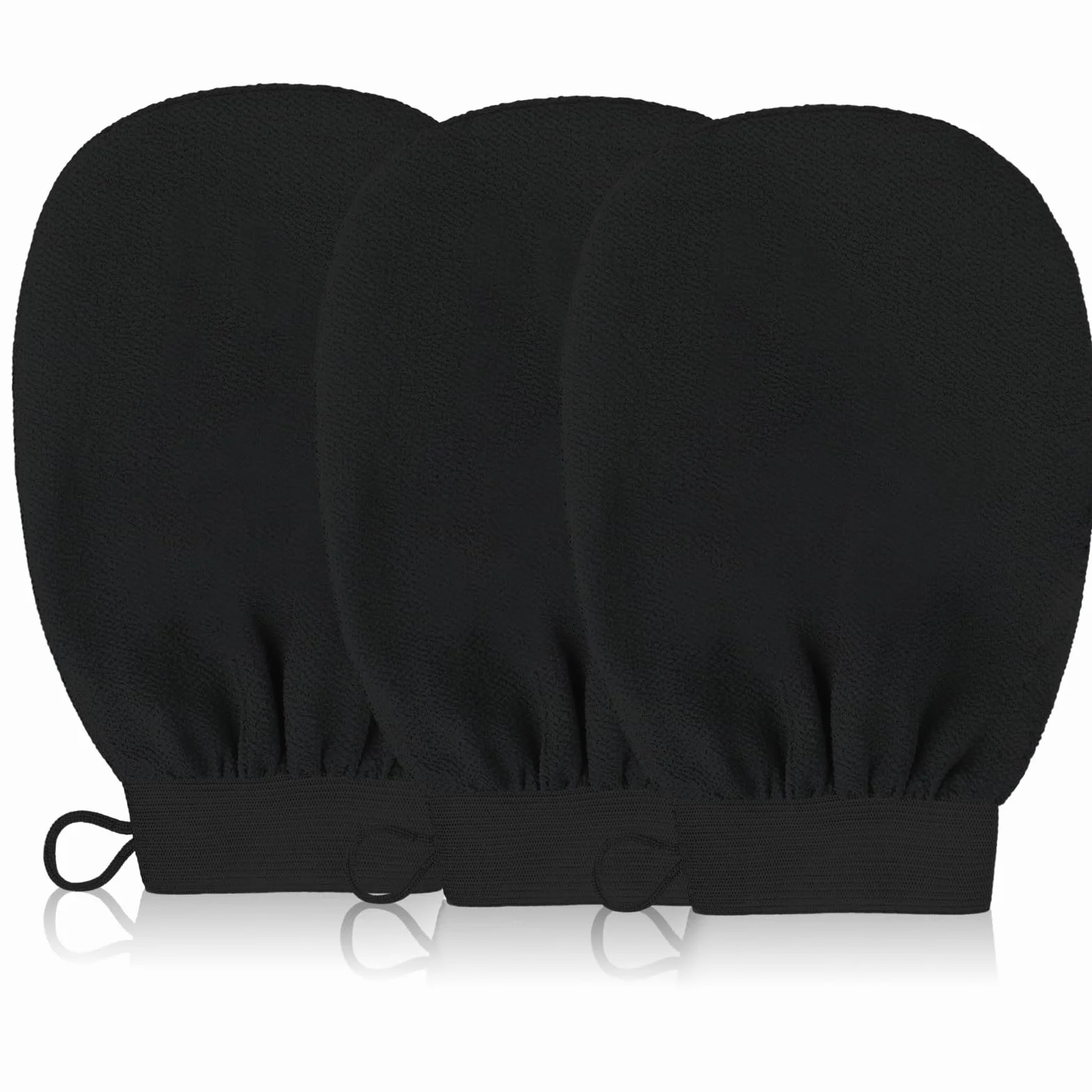 Gants exfoliants pour le corps – Gant exfoliant noir, gant de crin et éponge exfoliante