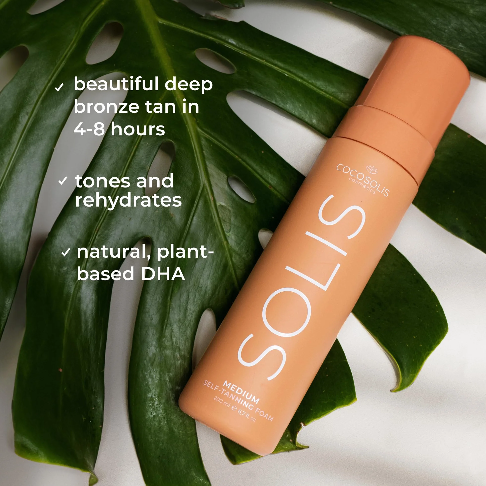 COCOSOLIS SOLIS Medium autobronzant mousse visage corps DHA végétal 200 ml