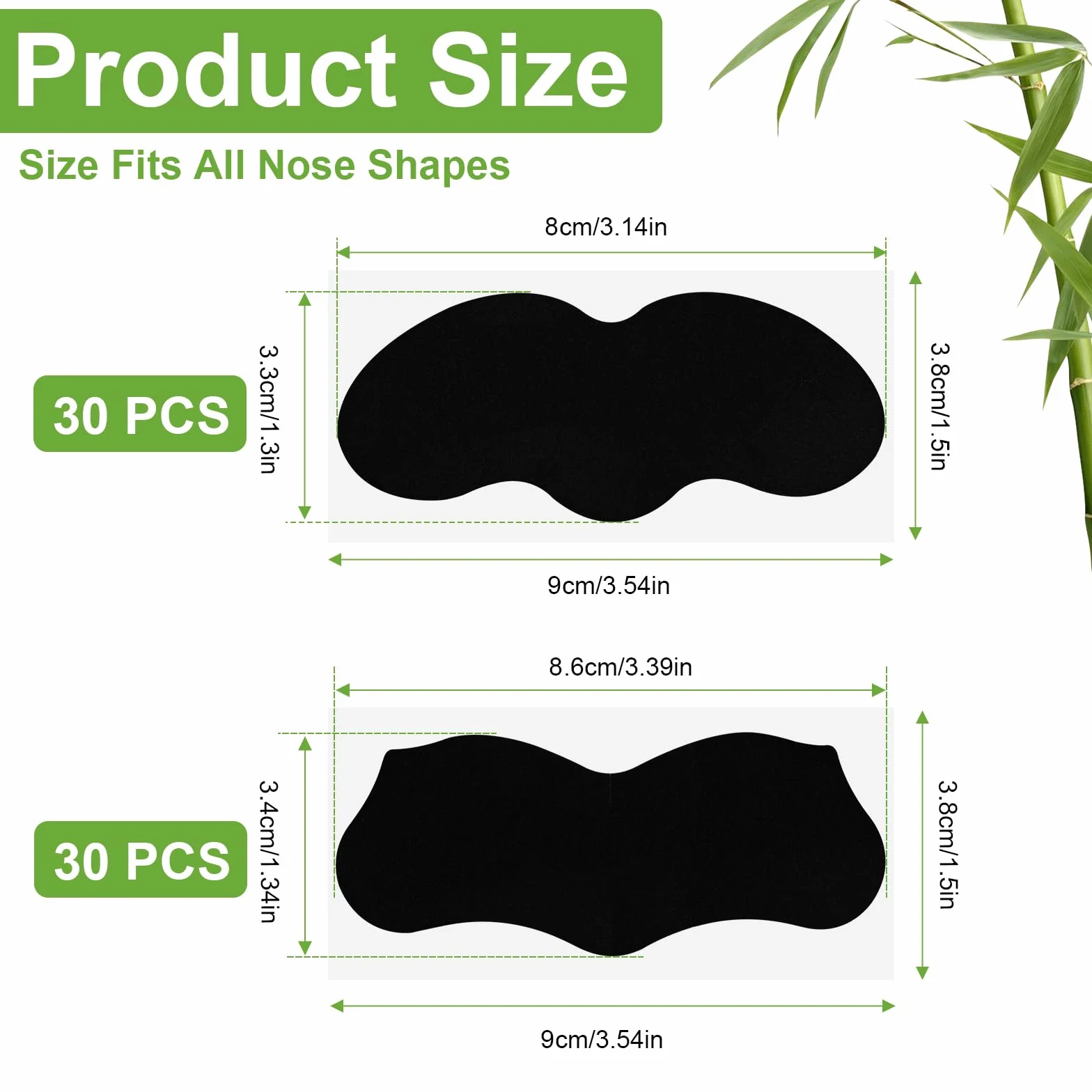 60 Pcs Patch Anti Points Noirs Nez Visage pour Homme et Femme