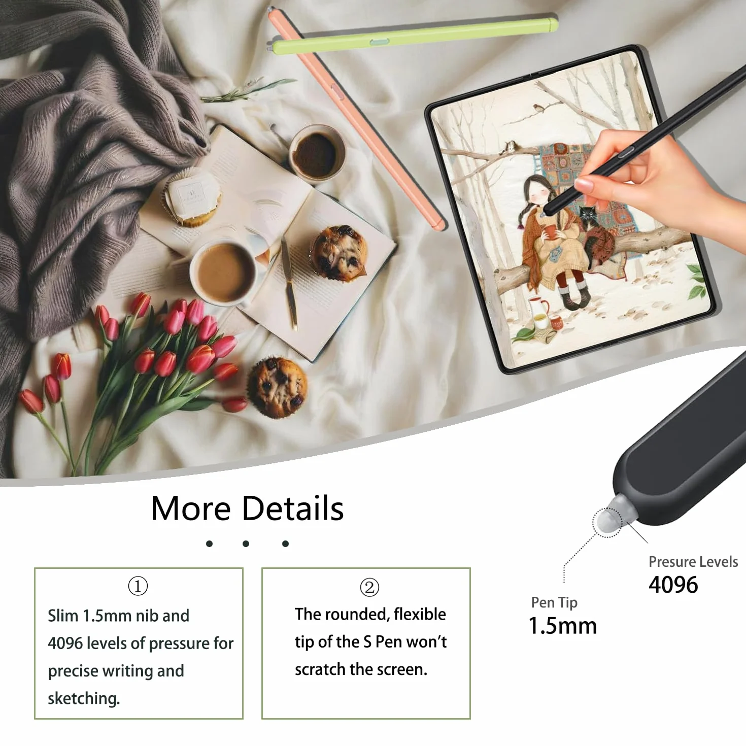 Galaxy Z Fold6 S Pen Fold Edition Noir Compatible