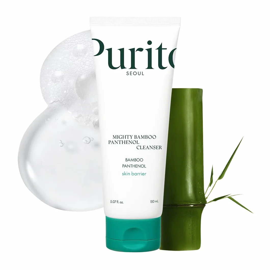 PURITO Nettoyant Panthenol au Bambou Puissant 150ml pour Peaux Sensibles