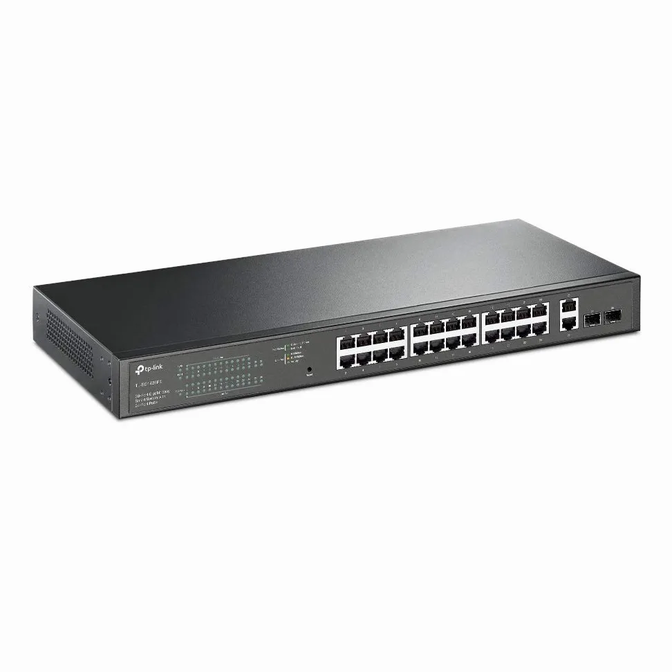 TP-Link Easy Smart Sg1428pe - Switch - Smart - 24 X 10/100/1000 (poe+) + 2 X 10/100/1000 - An Rack Montierbar - Poe+ (250 W) - Ac 100 - 240 V (sg1428