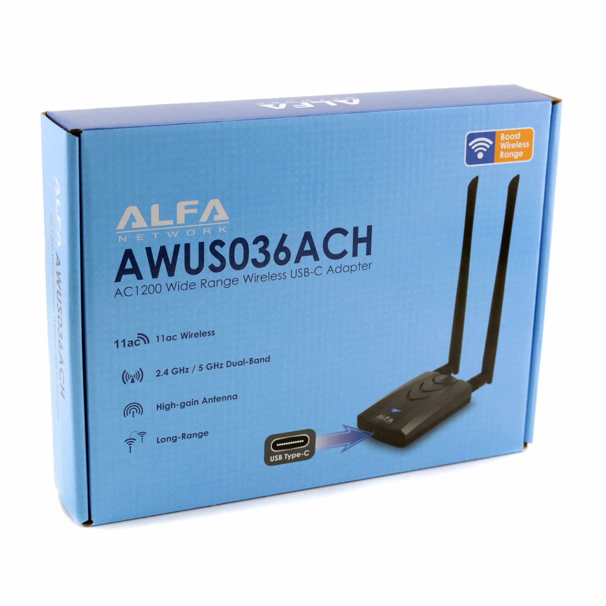 Alfa AWUS036ACH AC1200 Adaptateur USB Dual Band