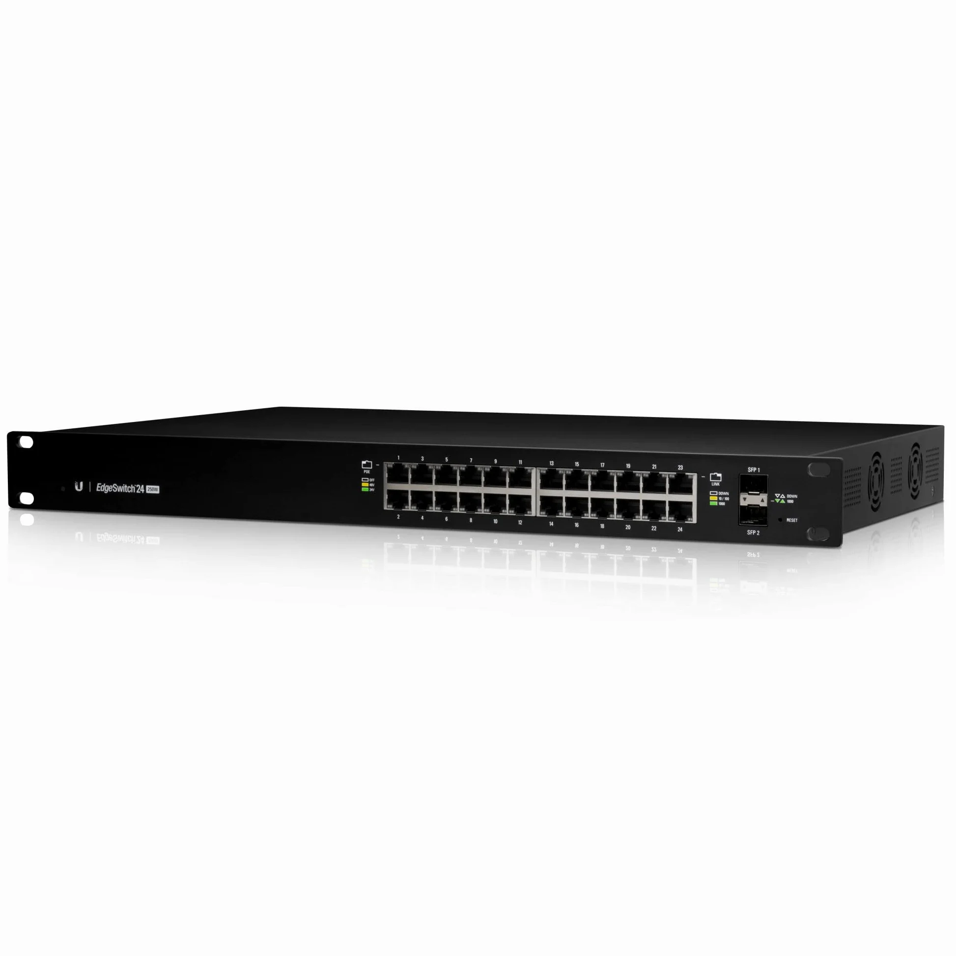 Ubiquiti Edgeswitch 24 Rackmount Gigabit Managed Switch, 24x RJ-45, 2x Sfp, 250w Poe+ (eS-24-250w)