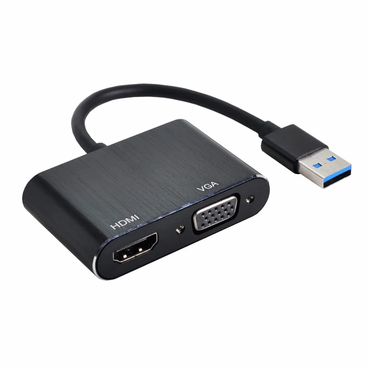 Cablecc Adaptateur USB 3.0 vers HDMI VGA Carte graphique externe pour ordinateur portable