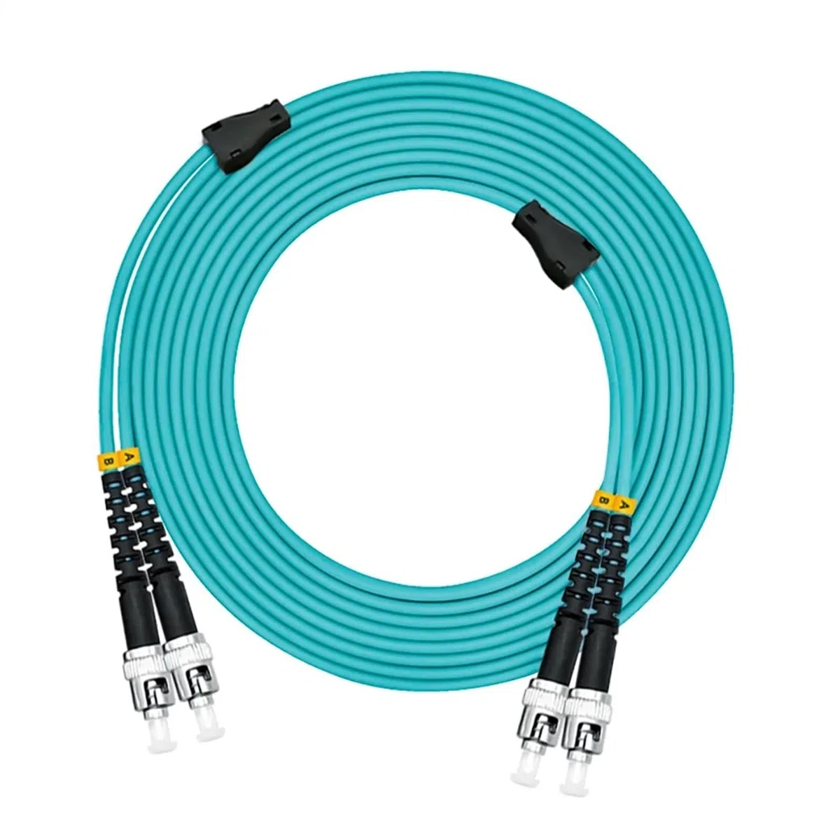 Blindé intérieur 200 mètres St-St Duplex 10 Gigabit 50/125 Câble Optique à Fibres multimode OM3 10 Go St à St Cavalier de Cordon de Patch