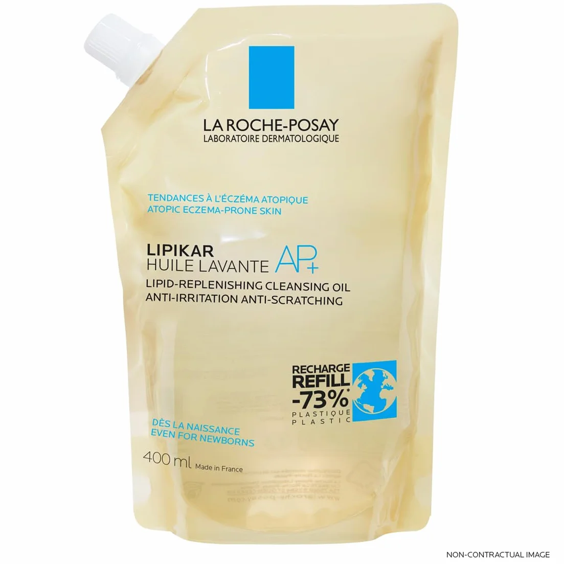 La Roche-Posay Lipikar Huile Lavante AP+ Recharge Huile de Douche Anti-irritation Peaux Sèches Atopique Eczéma Beurre de Karité Niacinamide