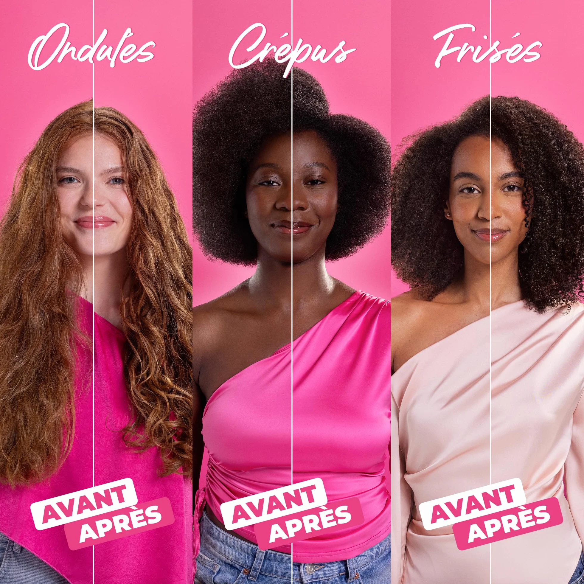 Les Secrets de Loly Après-shampooing ultra démêlant Pink Paradise 250 ml Fortifie & adoucit Cheveux ondulés bouclés frisés crépus 98% d'origine naturelle