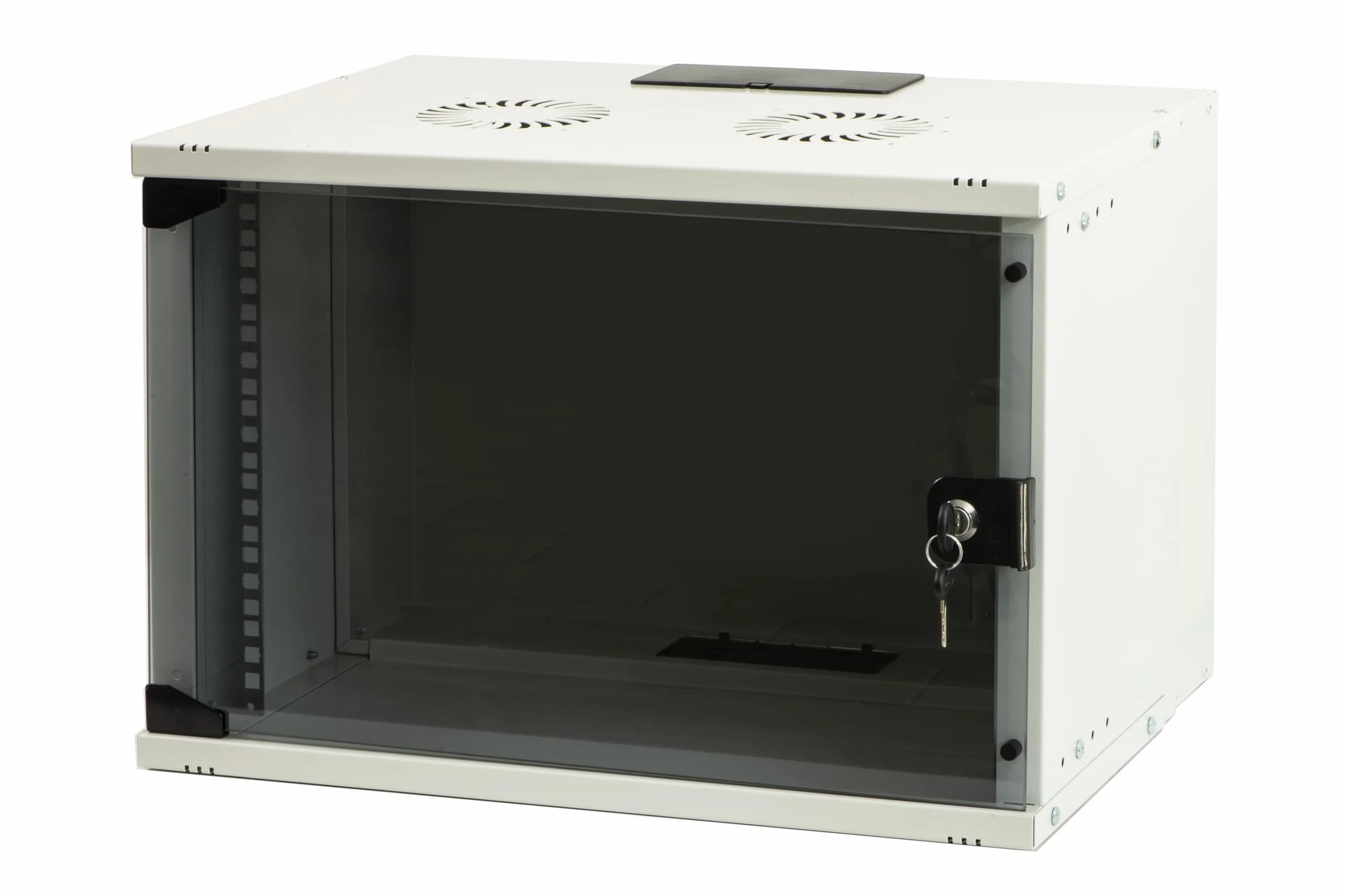 Link LK1907U40E Armoire Rack 19" DISSEMBLÉ 6 UNITÉ Mur (A) 370 X (L) 540 X (P) 400 MM Couleur Gris Porte Verre