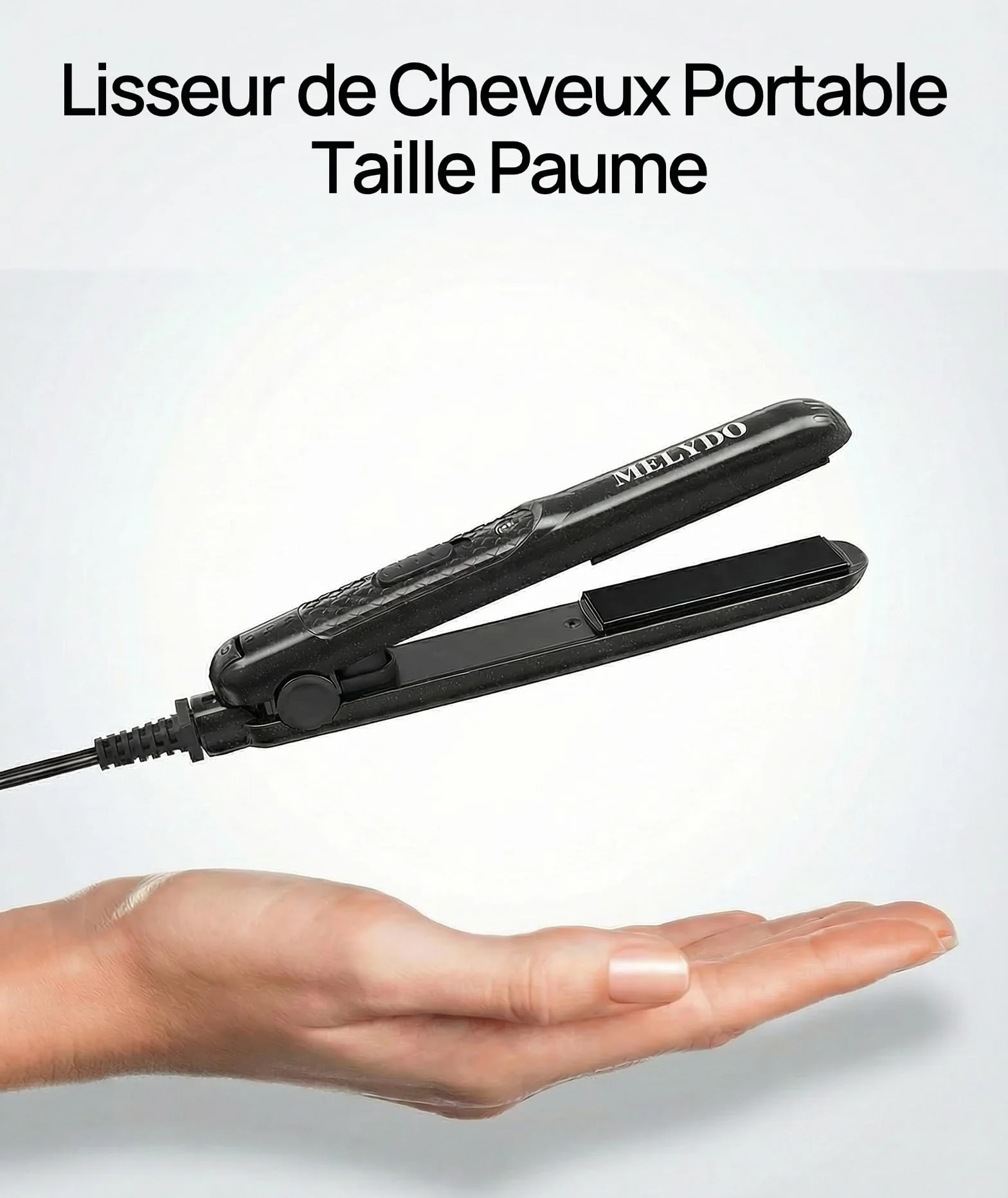Mini Lisseur Cheveux Professionnel 2 en 1 Fer à Lisser Boucler Plaques Céramique 210°C Double Tension 100-240V