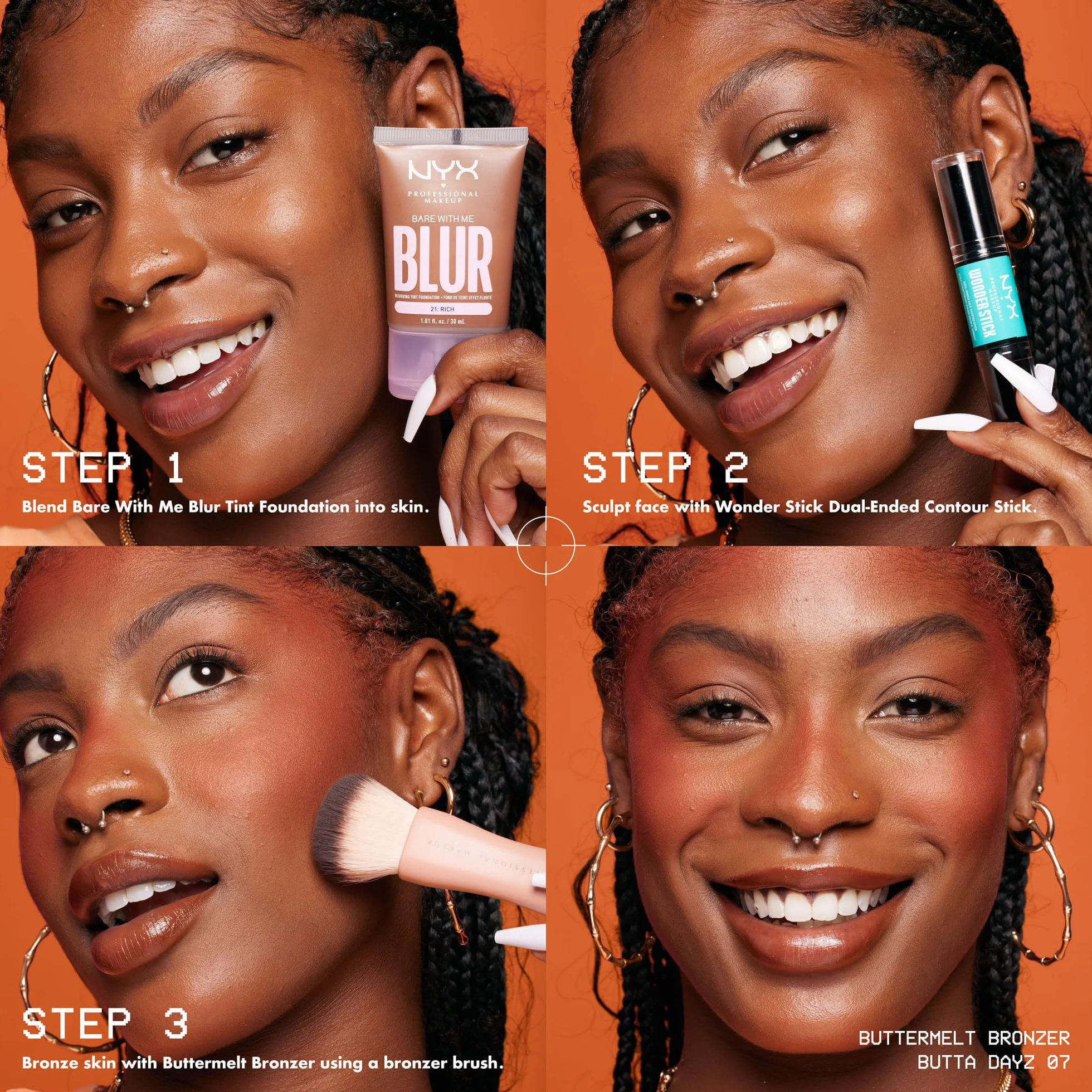 NYX PROFESSIONAL MAKEUP Buttermelt Bronzer Crème Corps et Visage Teinte Desserve Butta