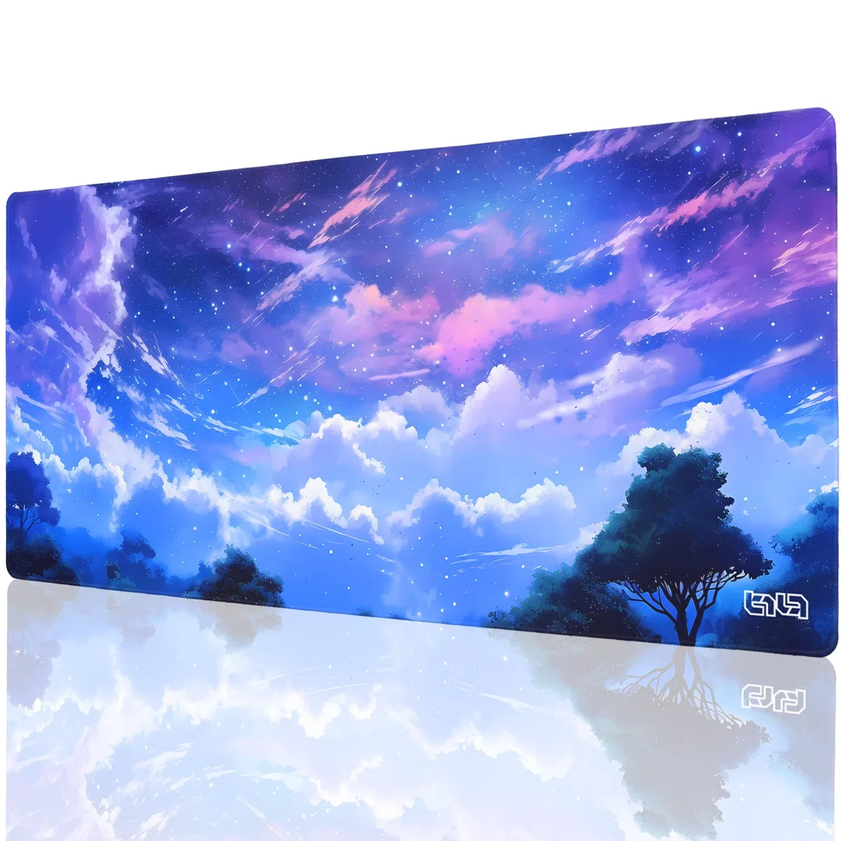 Tilt Grand Tapis de Souris Gamer XXL 90x40 cm | Tapis de Bureau Gaming Anti-Dérapant | Mouse Pad Imperméable pour PC et Accessoires Gaming | Tapis de Clavier (Night Clouds)