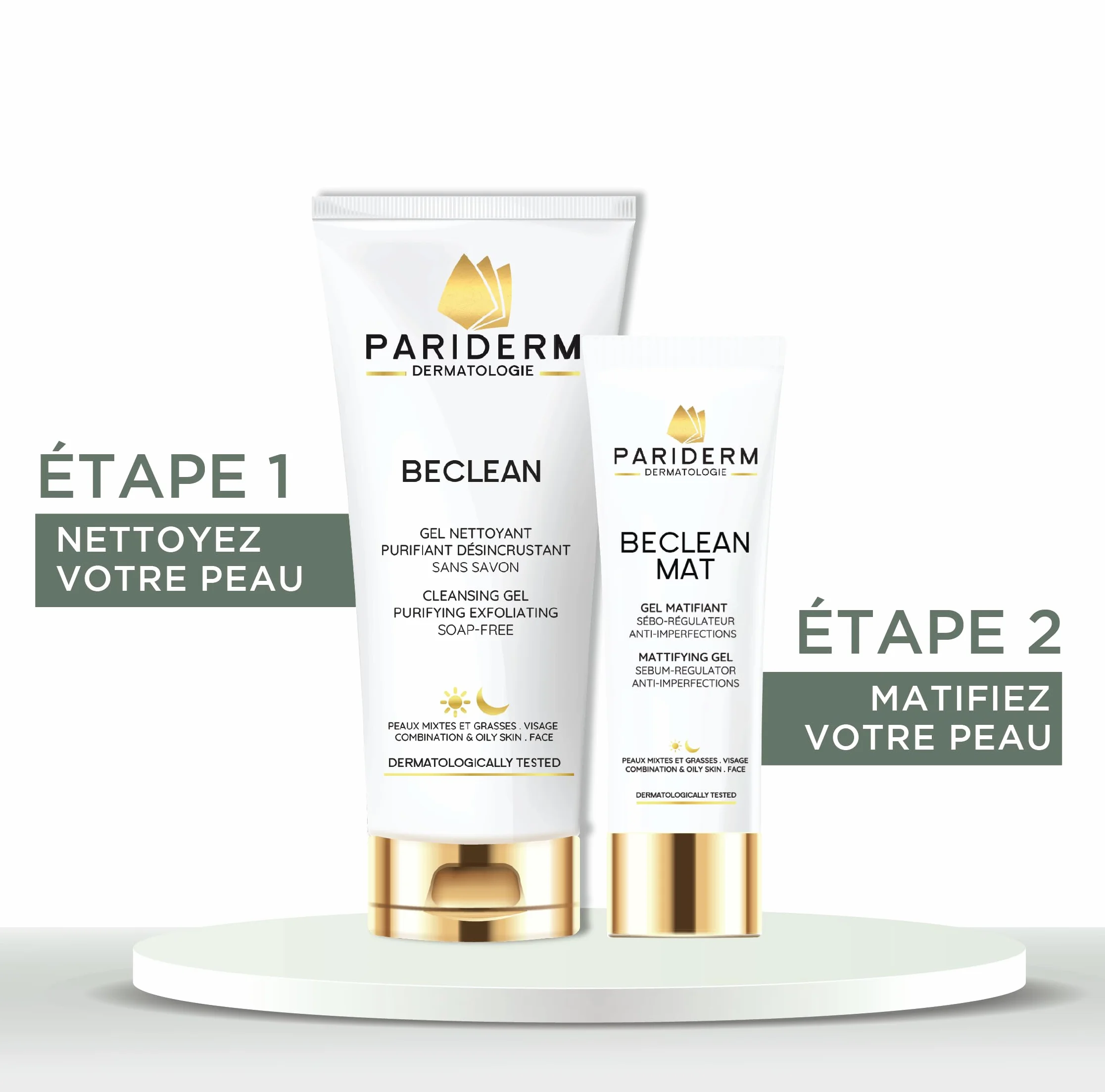 BECLEAN MAT Gel Matifiant Séborégulateur Anti-Imperfection 50 ml