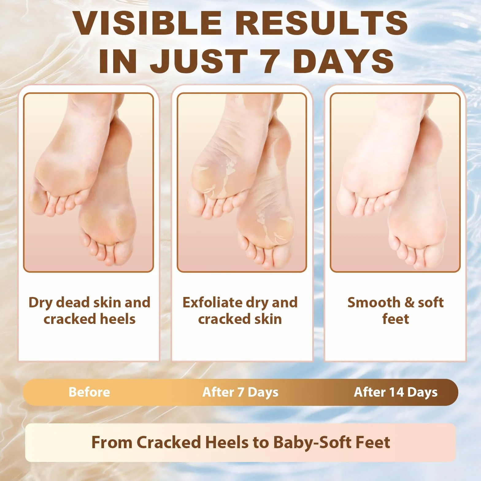 Masque Pied Exfoliant Anti Callosités Hydratant Pieds Secs Fendillés Coco Fraise Miel