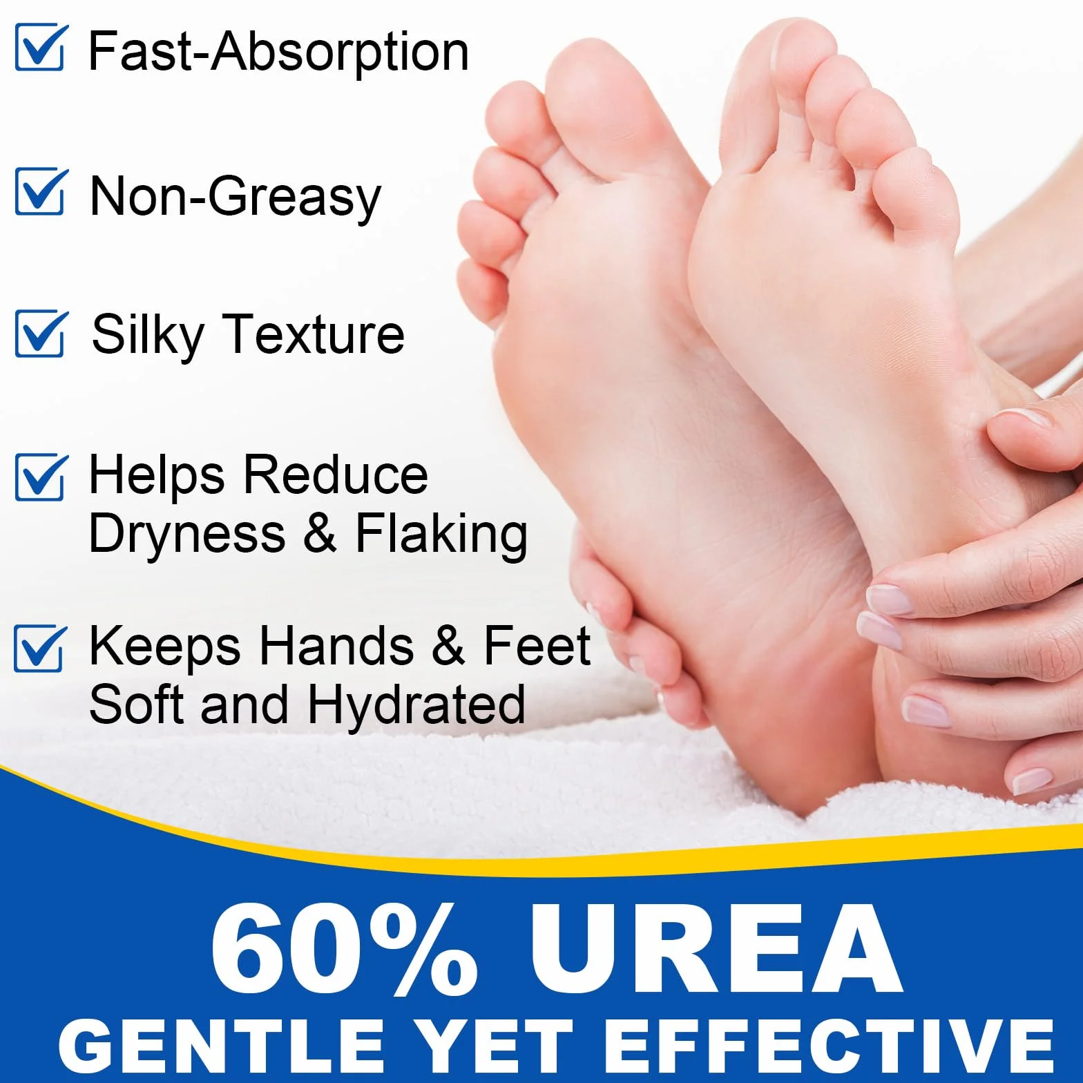 Bâton Réparateur Pieds Urée 60% Acide Salicylique 2% Soin Intensif Talons Fendillés Peau Très Sèche Stick Hydratant Absorption Rapide