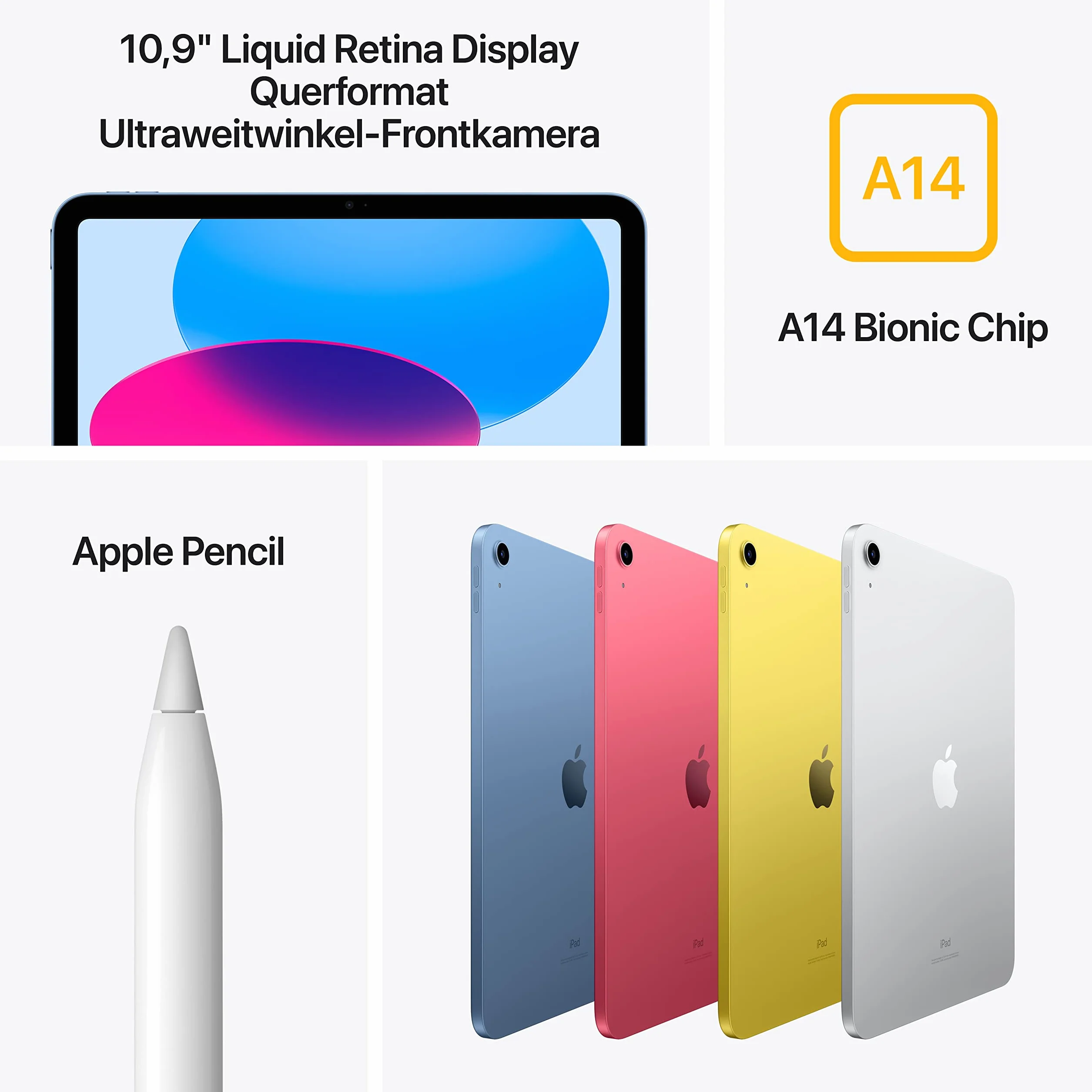 Apple iPad 10,9 pouces Wi-Fi 64Go Argent Reconditionné