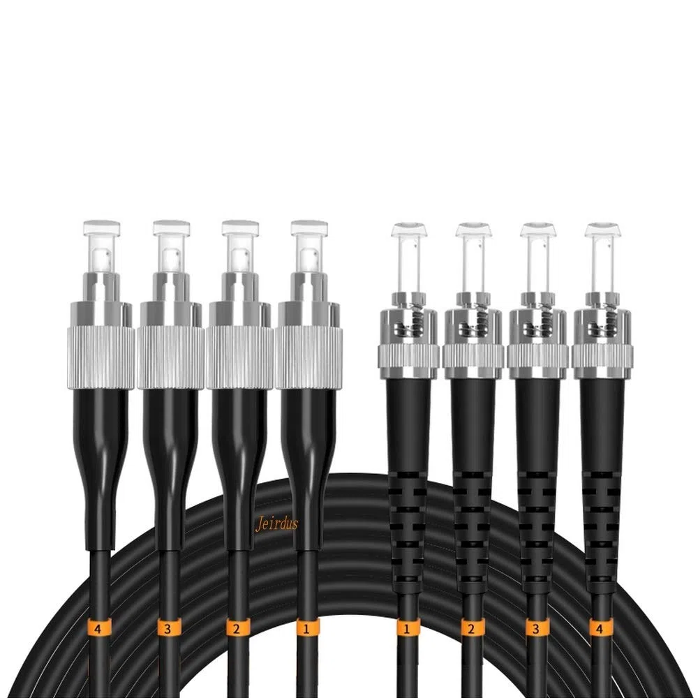 FC-ST Câble de raccordement optique à fibre optique pour extérieur blindé 4 cœurs 9/125 SM 40 m