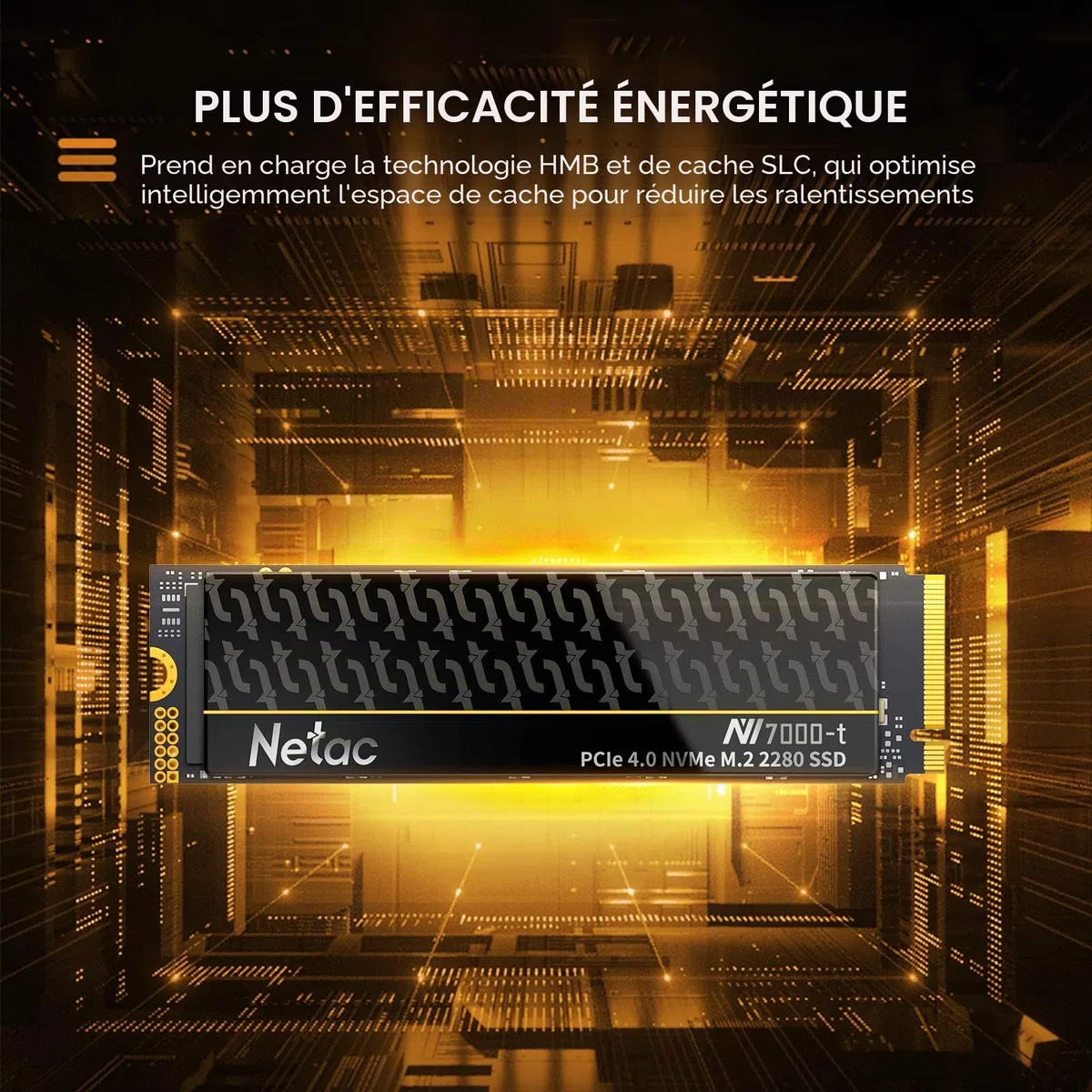 Netac NV7000-t 2TB NVMe 1.4 Internal SSD M.2 PCIe 4.0 High Speeds for PC, PS5, Laptops,Computer