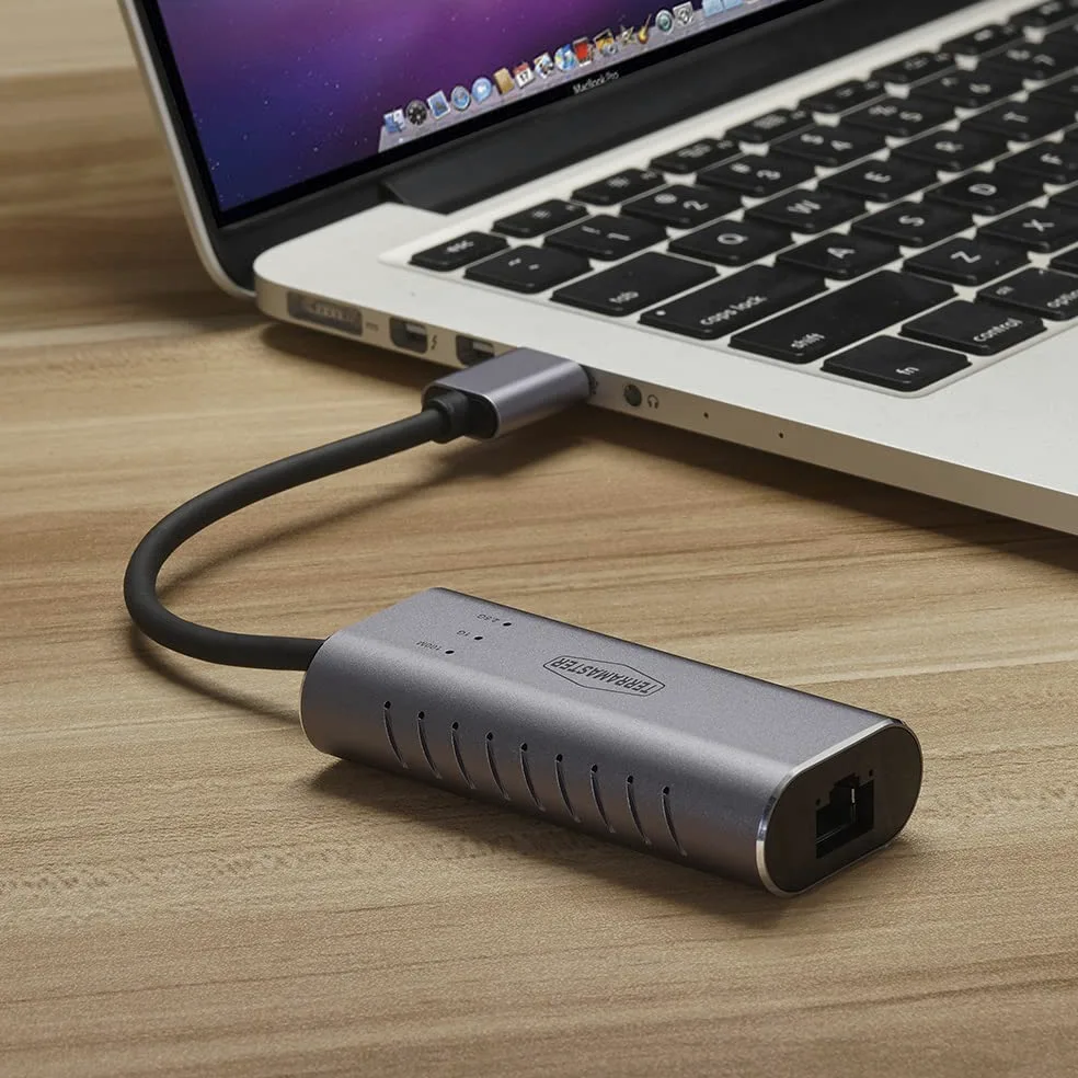 TERRAMASTER Adaptateur Ethernet USB A vers 2,5 G (TMUAE2500), clé USB 3.0 Gigabit LAN, Connexion réseau LAN Filaire pour NAS, Mac OS, Linux, Windows, idéal pour TERRAMASTER NAS