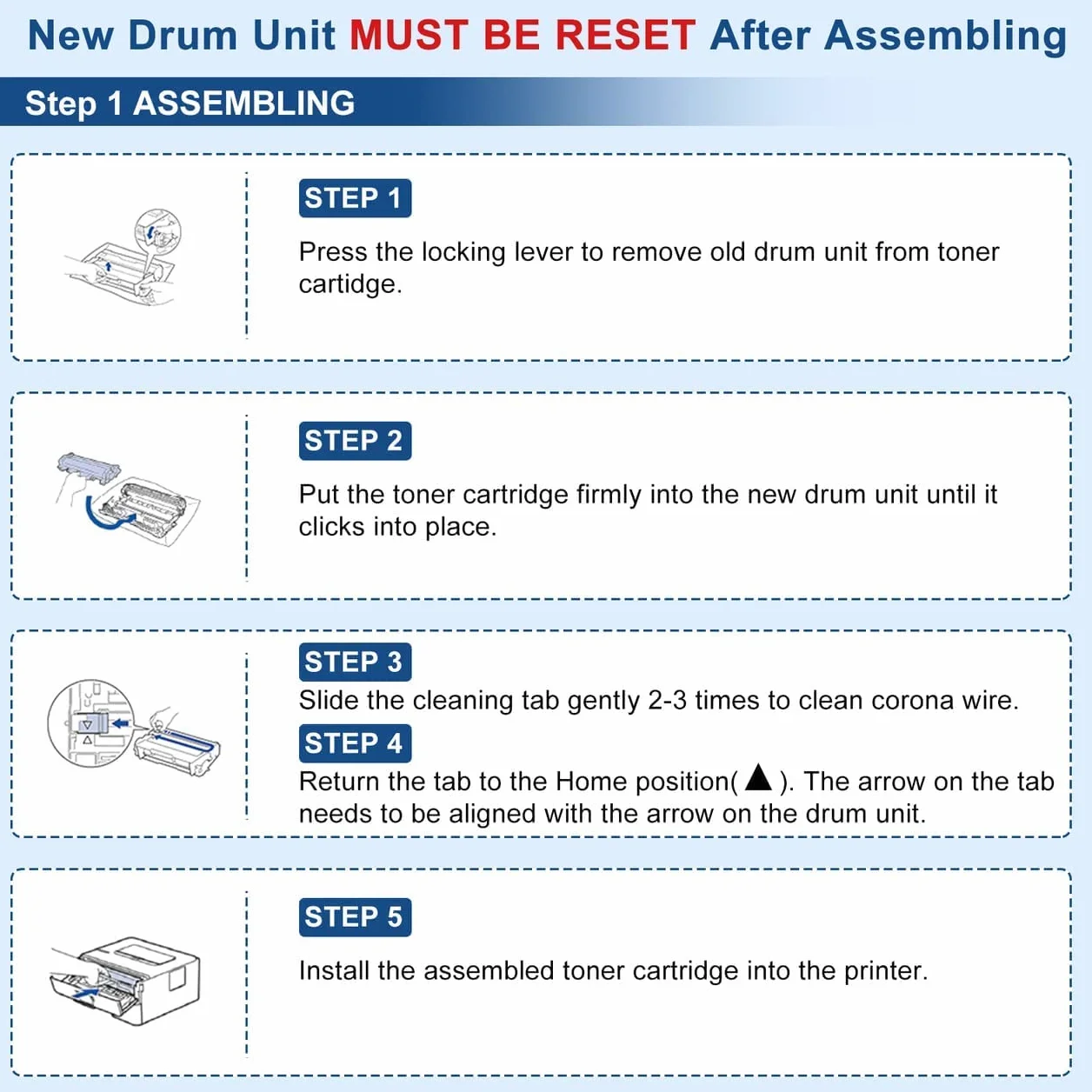 Tambour DR2400 DR-2400 Compatible TN-2420 Brother HL-L2310D HL-L2350DW HL-L2370DN HL-L2375DW DCP-L2510D DCP-L2530DW DCP-L2550DN MFC-L2710DN MFC-L2710DW MFC-L2730DW MFC-L2750DW
