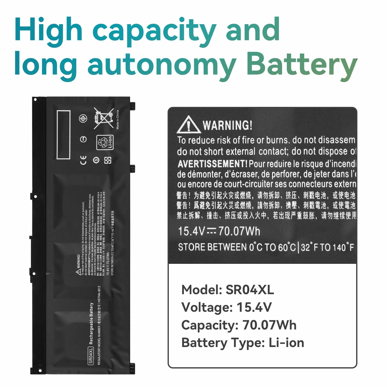 Batterie pour HP Omen 15-ce0xx 15-dc0xxx 15-dc1xxx Pavilion 15-cb0xx ZBook 15v G5 917724-855